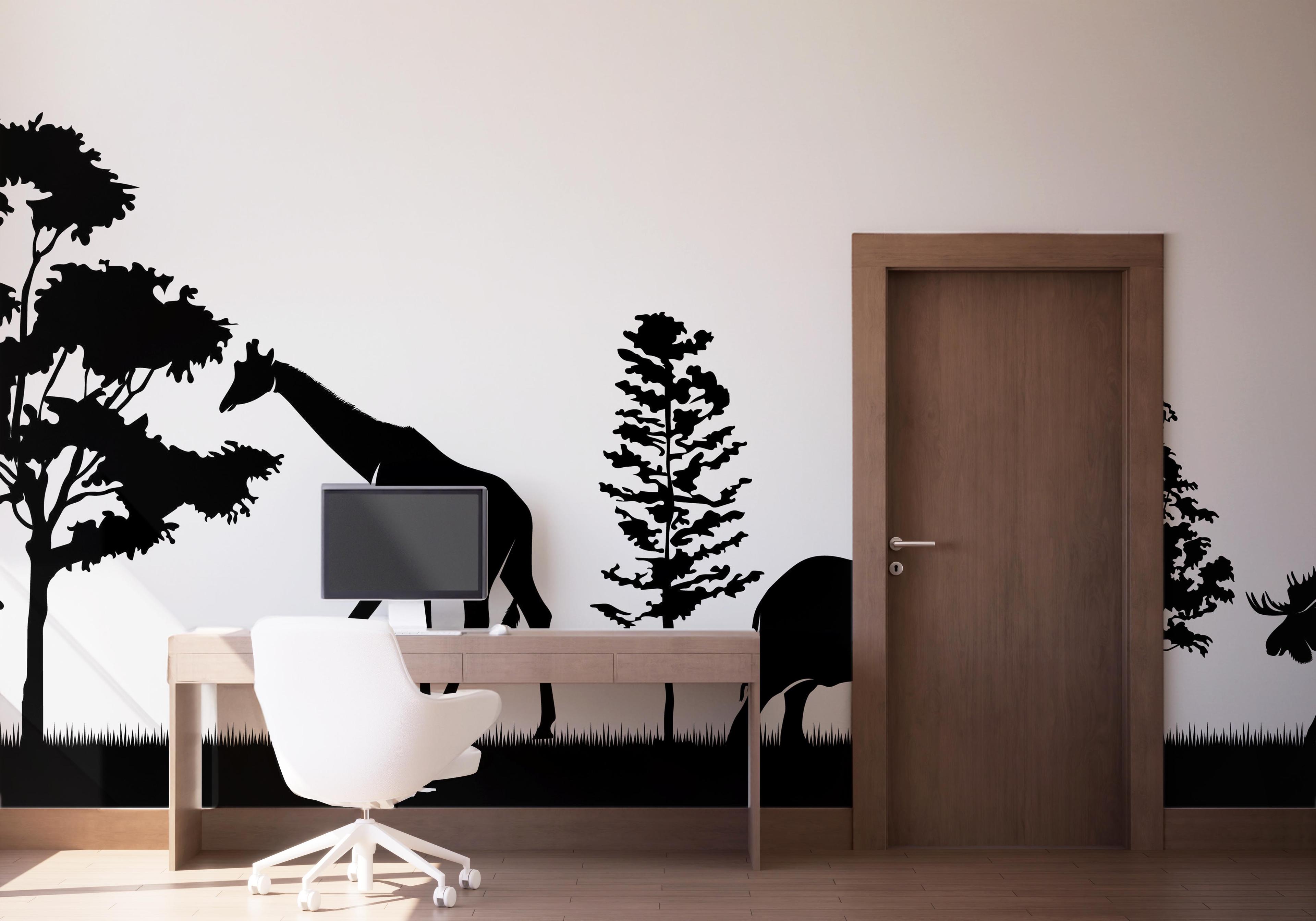 Fototapet Animal Shilouette mockup 1