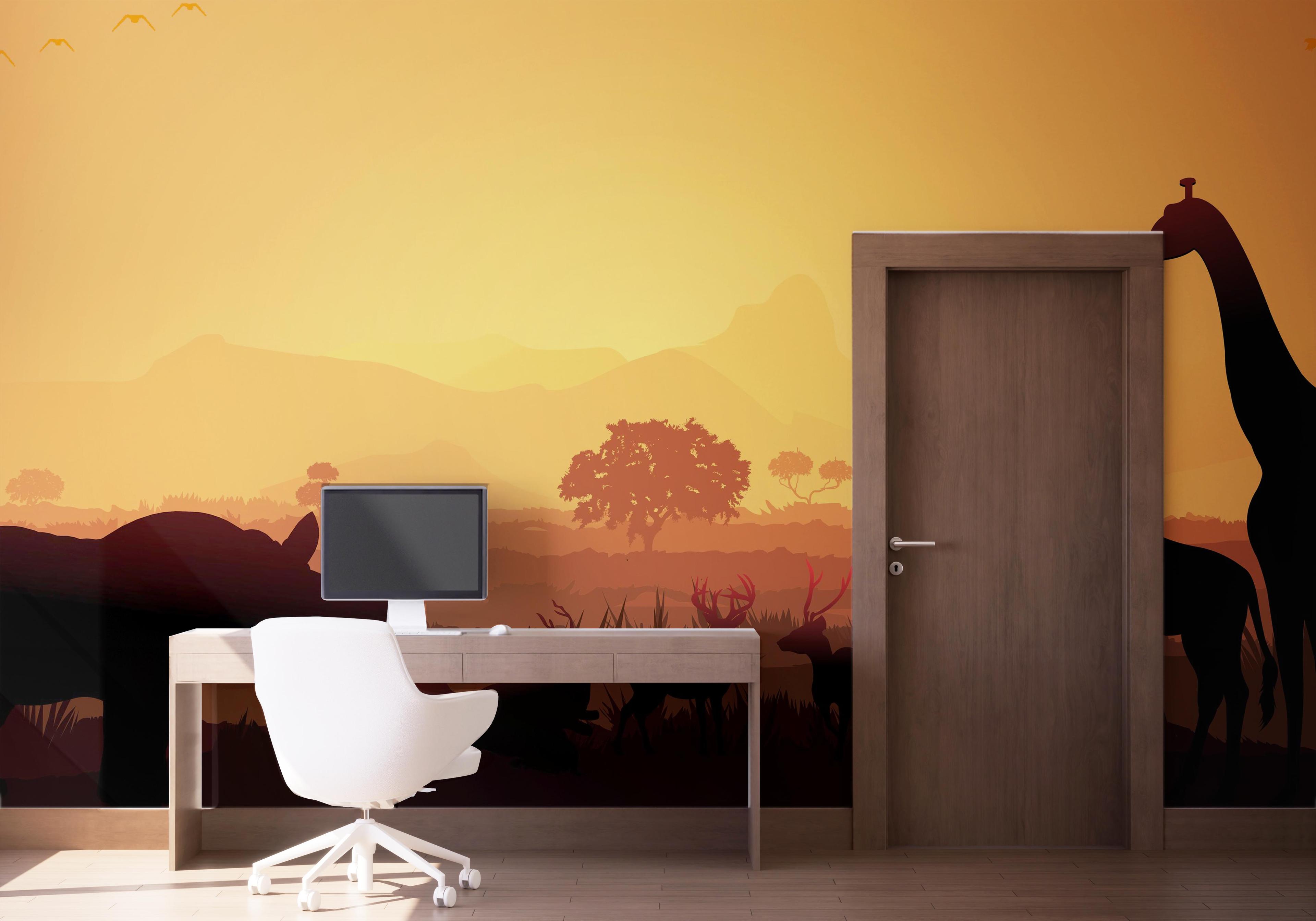 Fototapet Animal Sunset View mockup 1