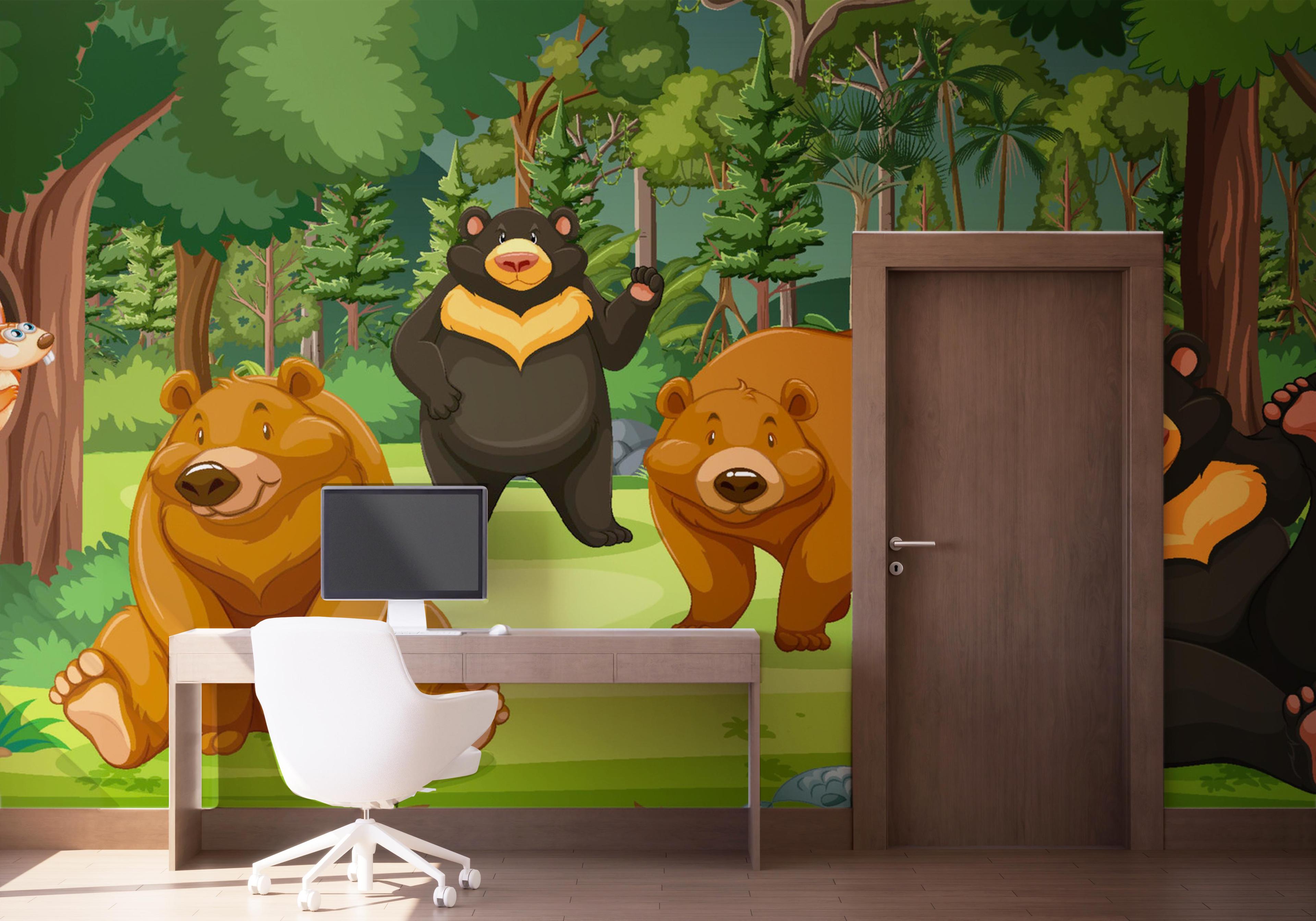 Fototapet Bear Family mockup 1
