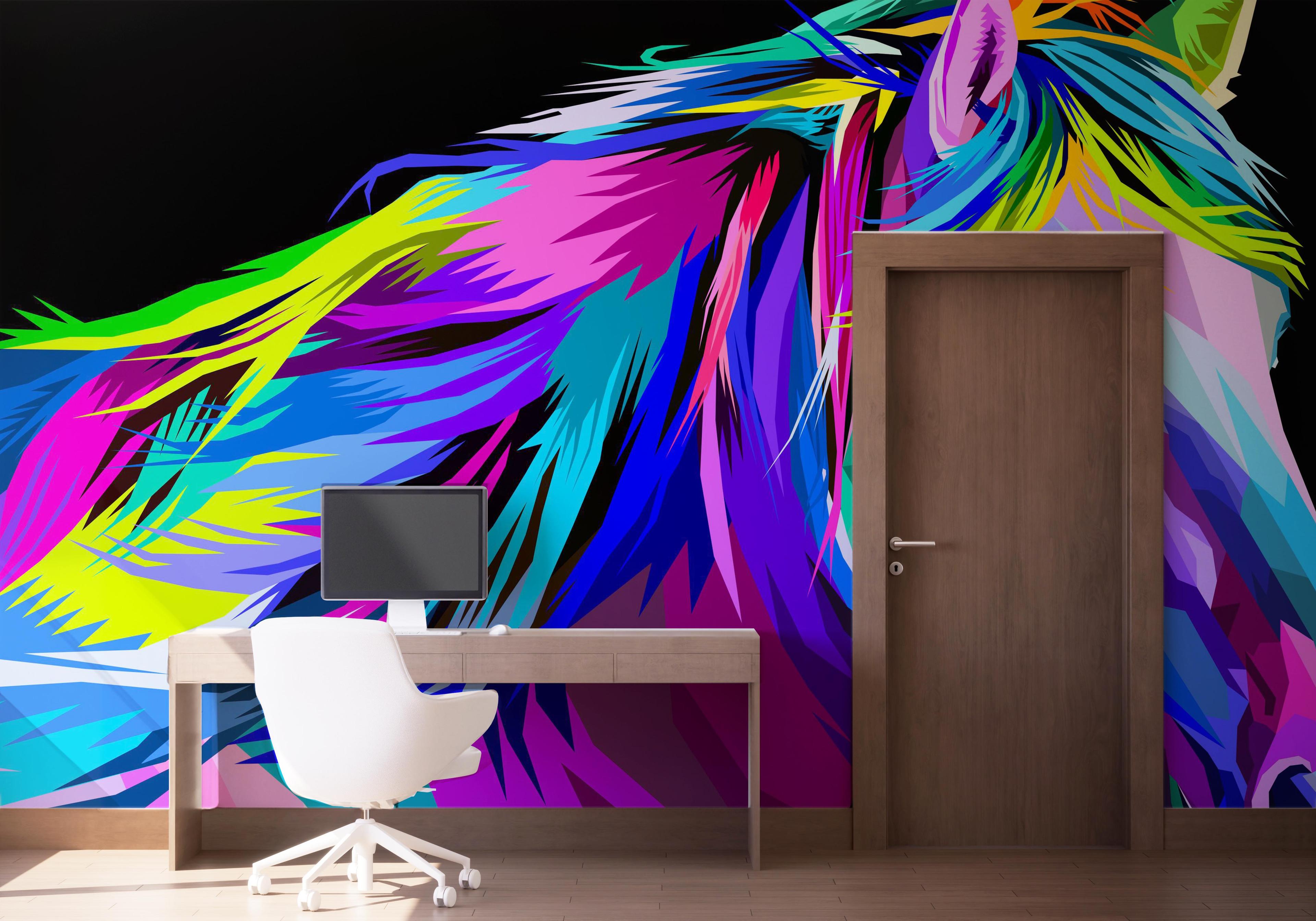 Fototapet Beautiful Color Horse mockup 1