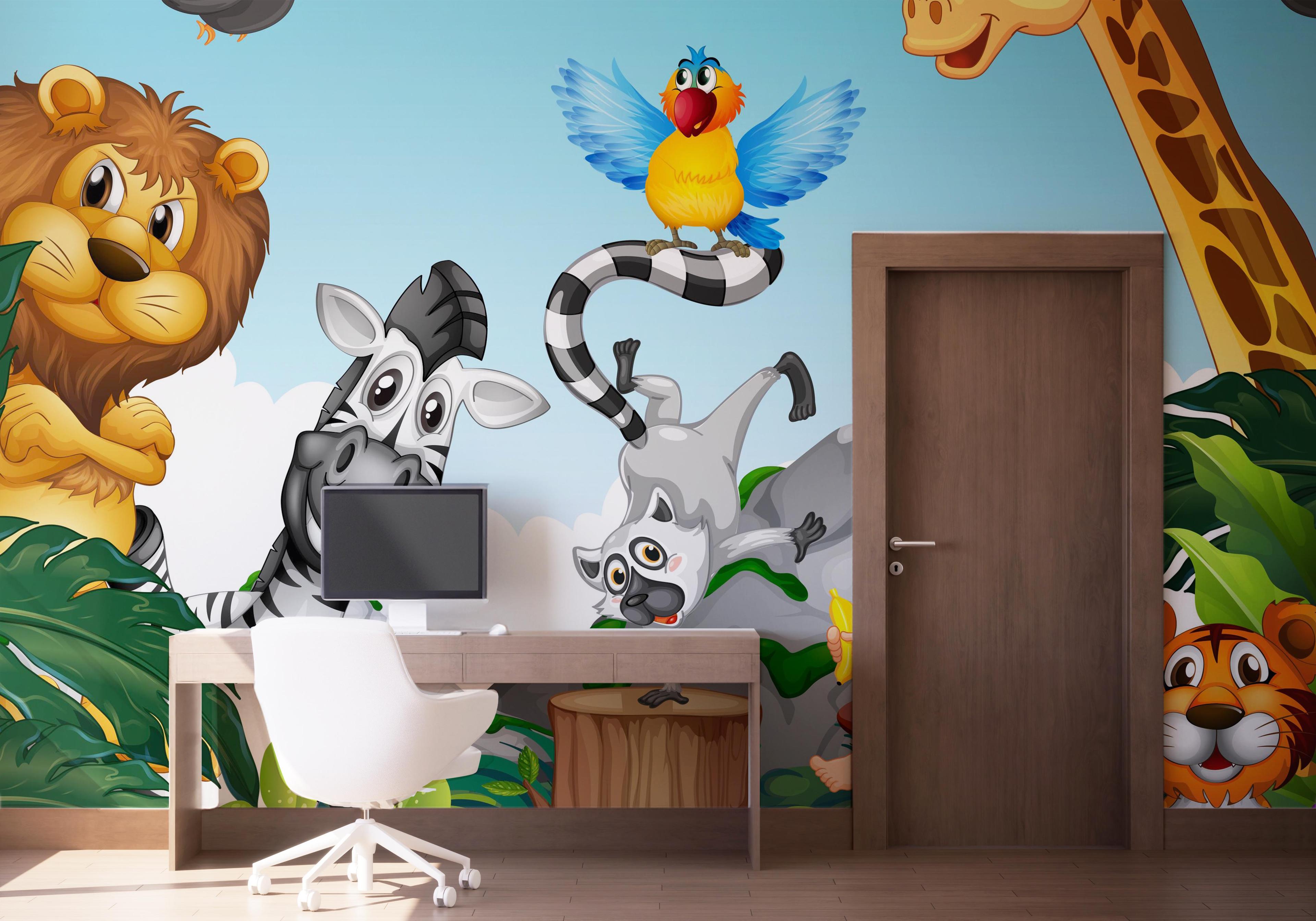 Fototapet Cool Friendly Animals mockup 1