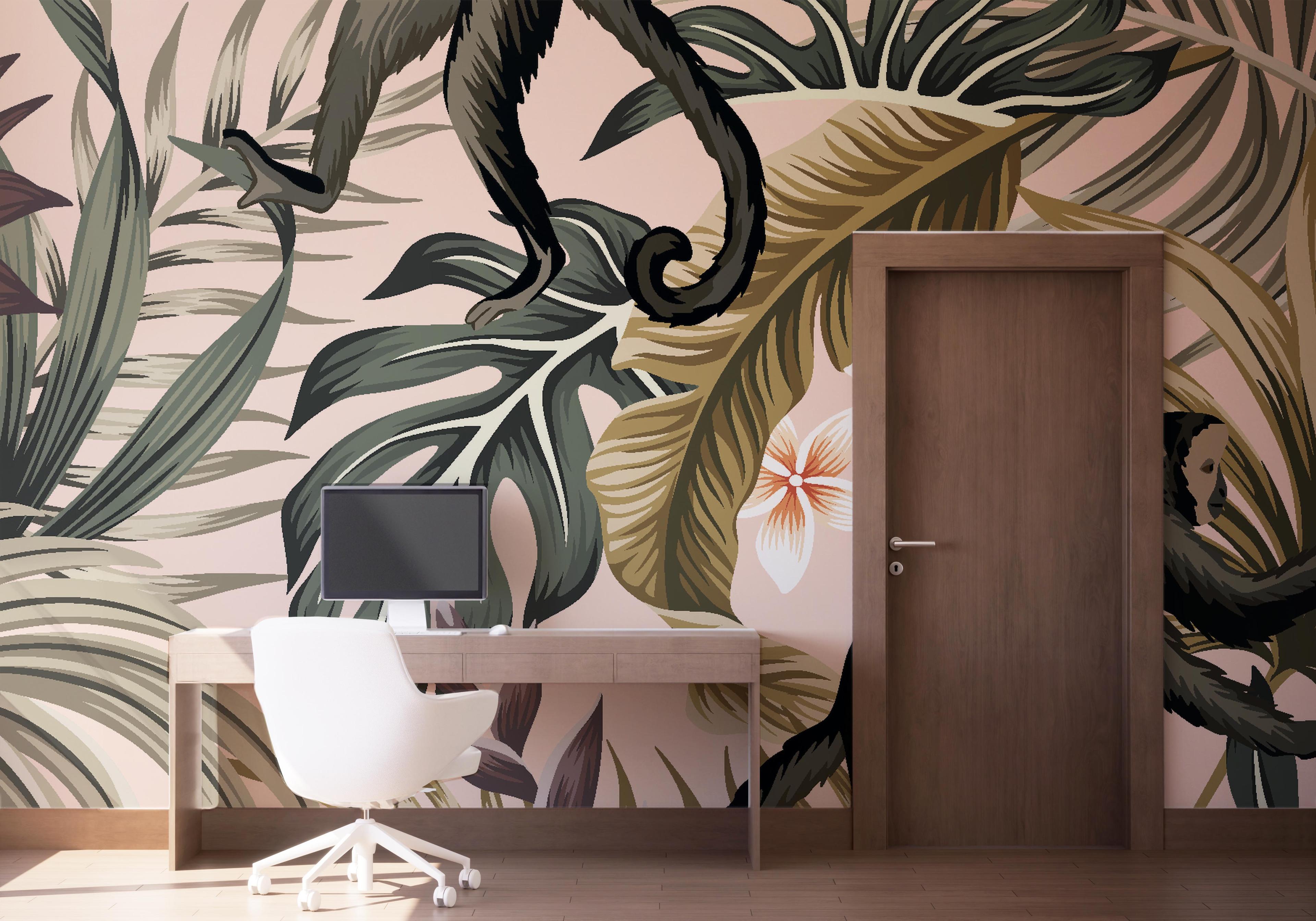 Fototapet Grey Monkey Art mockup 1