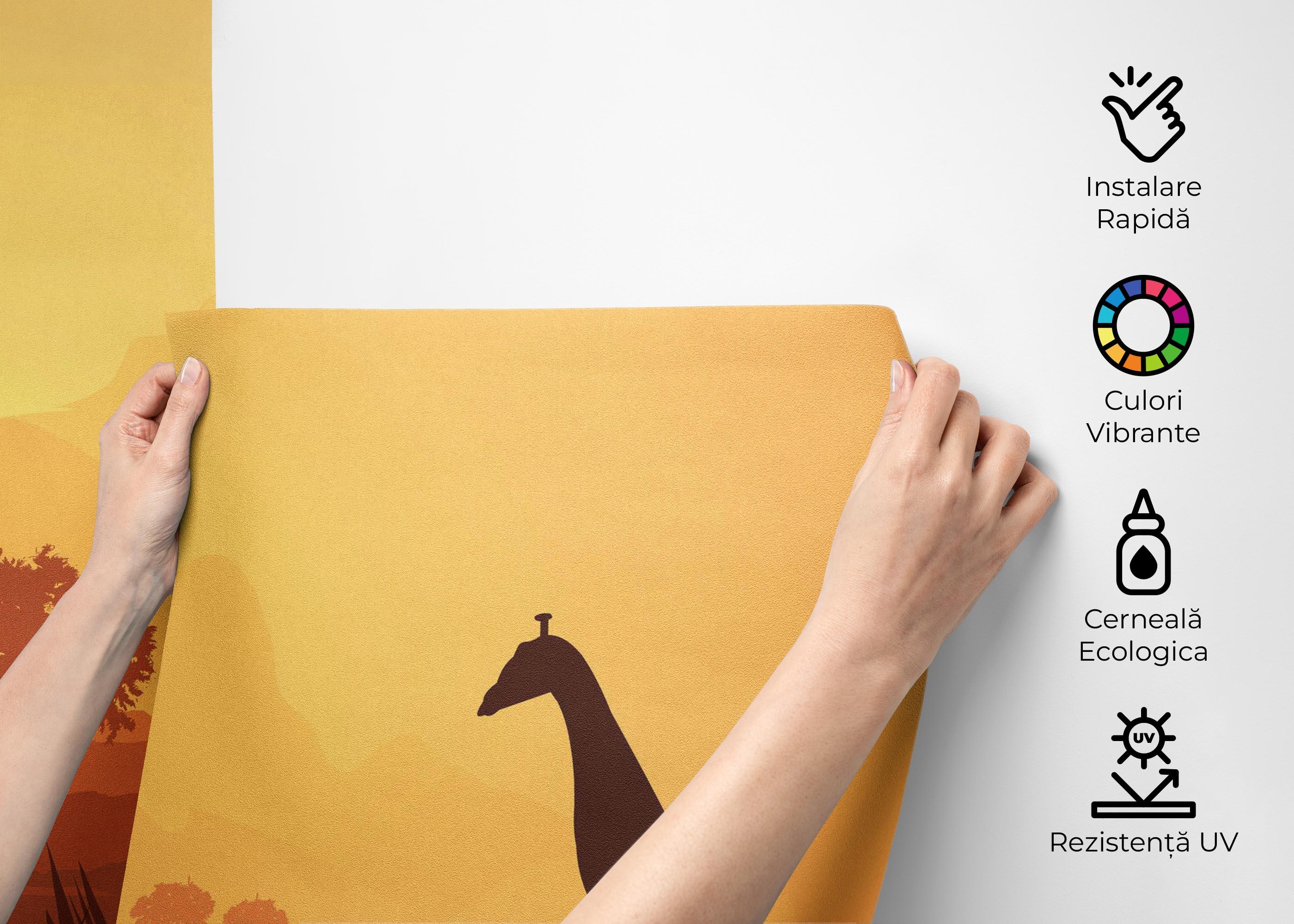 Fototapet Animal Forest Shilouette mockup 2