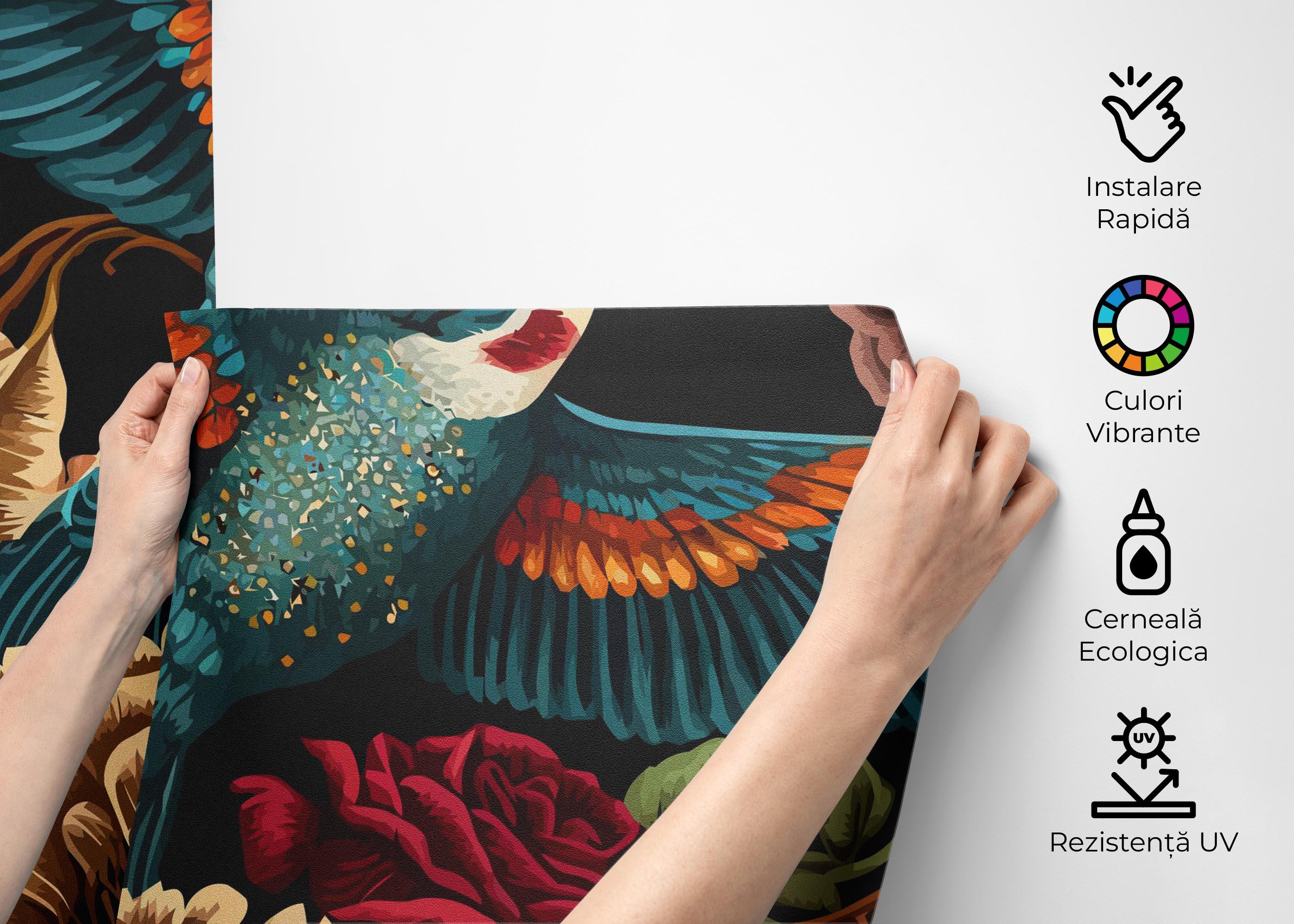 Fototapet Blue Bird Art mockup 2