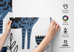 Blue Flower Animals mockup 2