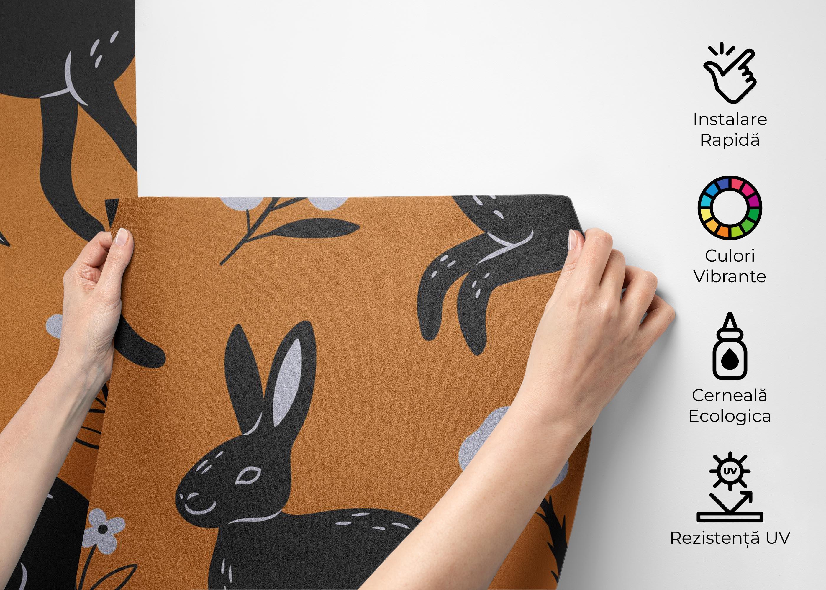 Fototapet Bunny Pattern Art mockup 2