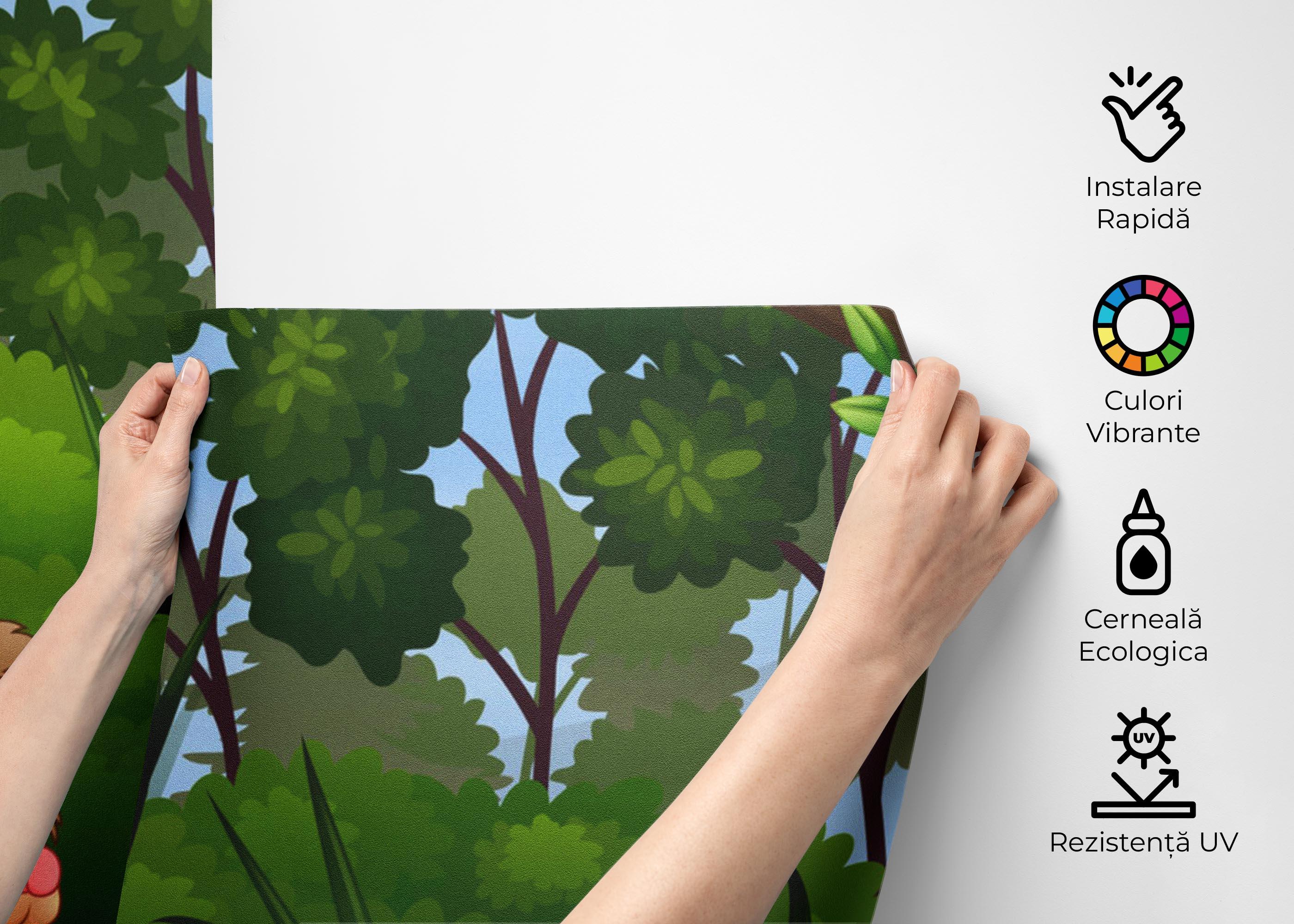 Fototapet Cute Bear Cartoon mockup 2