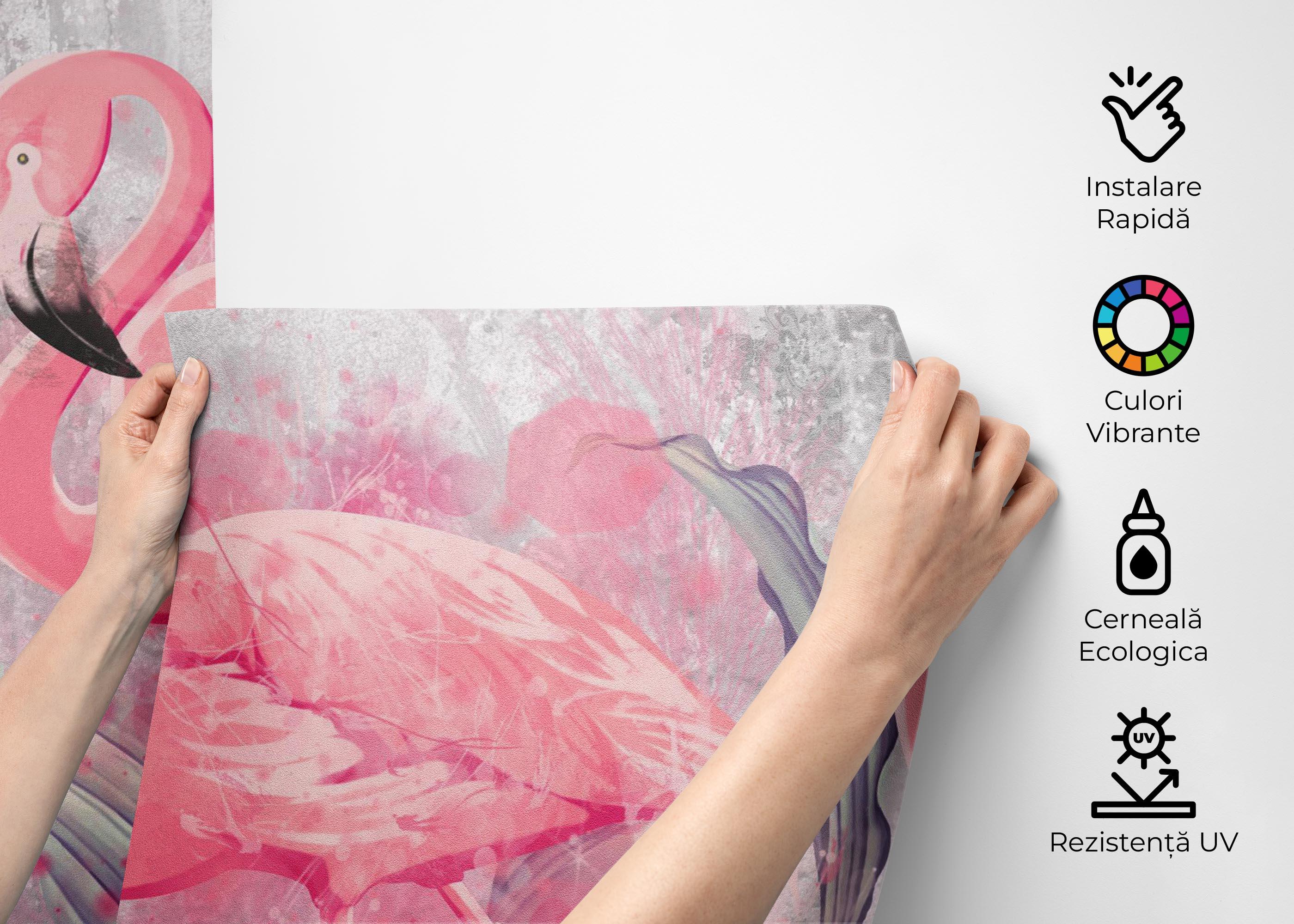 Fototapet Grungy Flamingo mockup 2