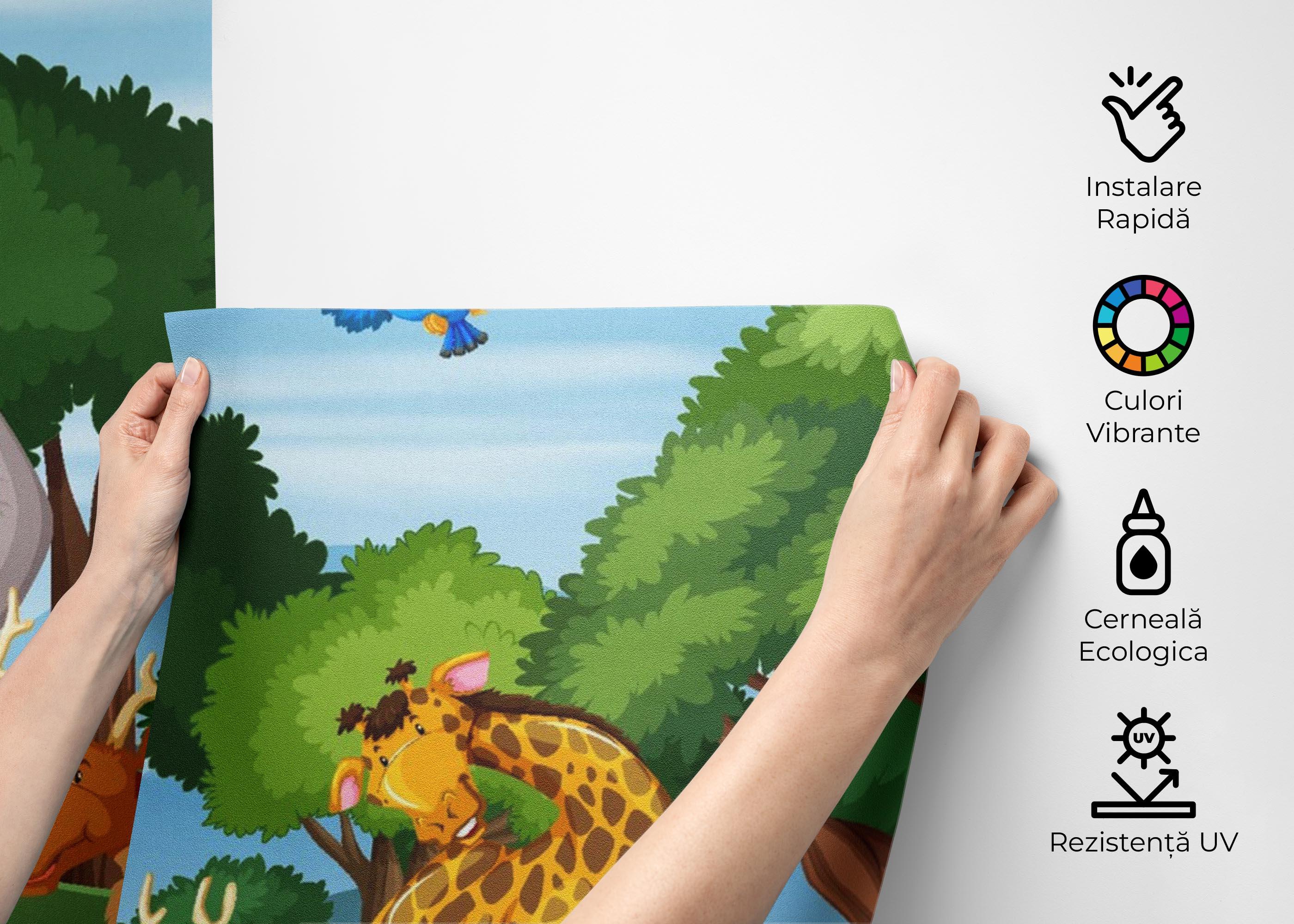 Fototapet Wild Animal Running mockup 2