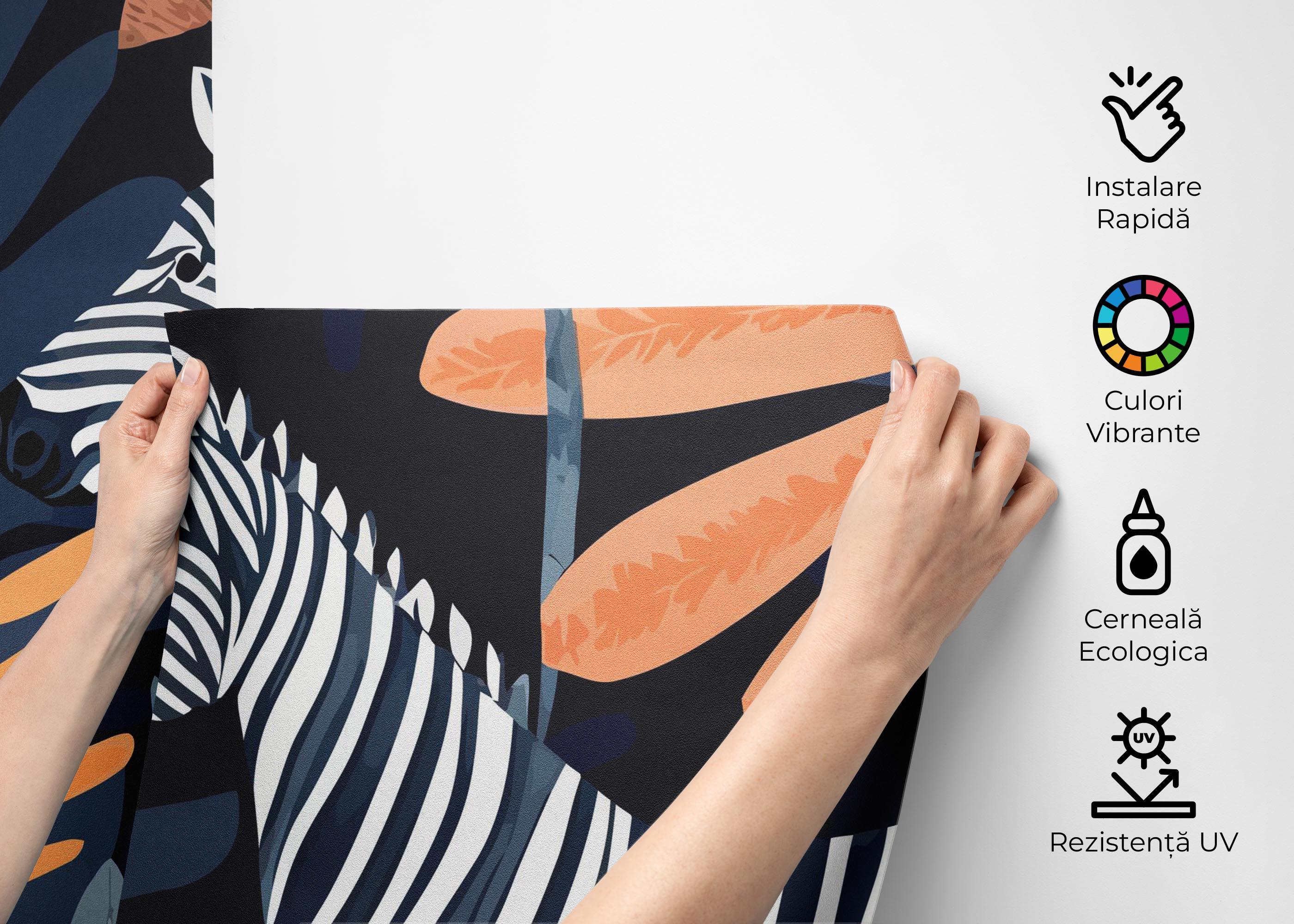 Fototapet Zebra Wall Art mockup 2