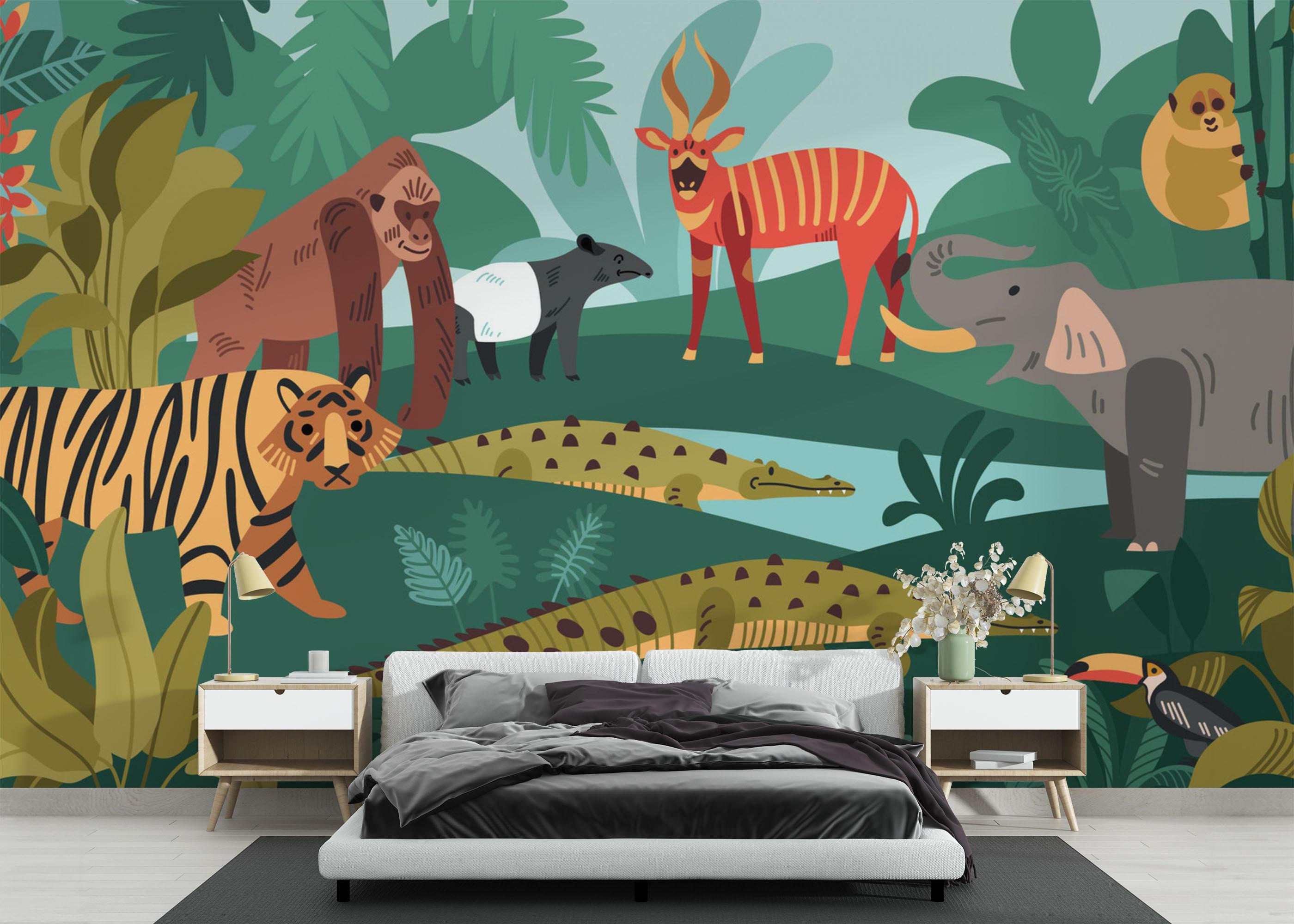 Fototapet Animal Composition mockup 3