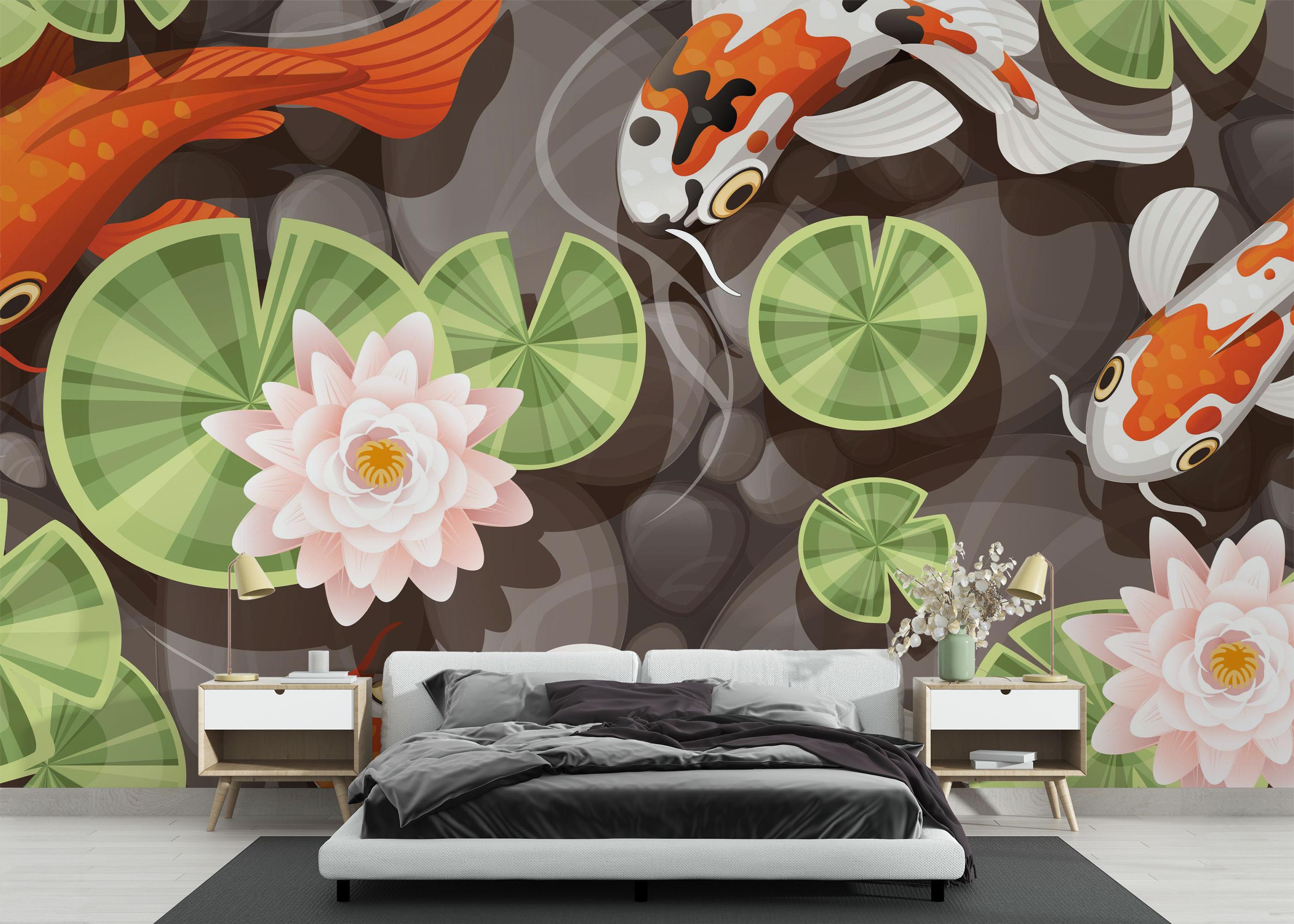 Fototapet Big Eye Koi mockup 3