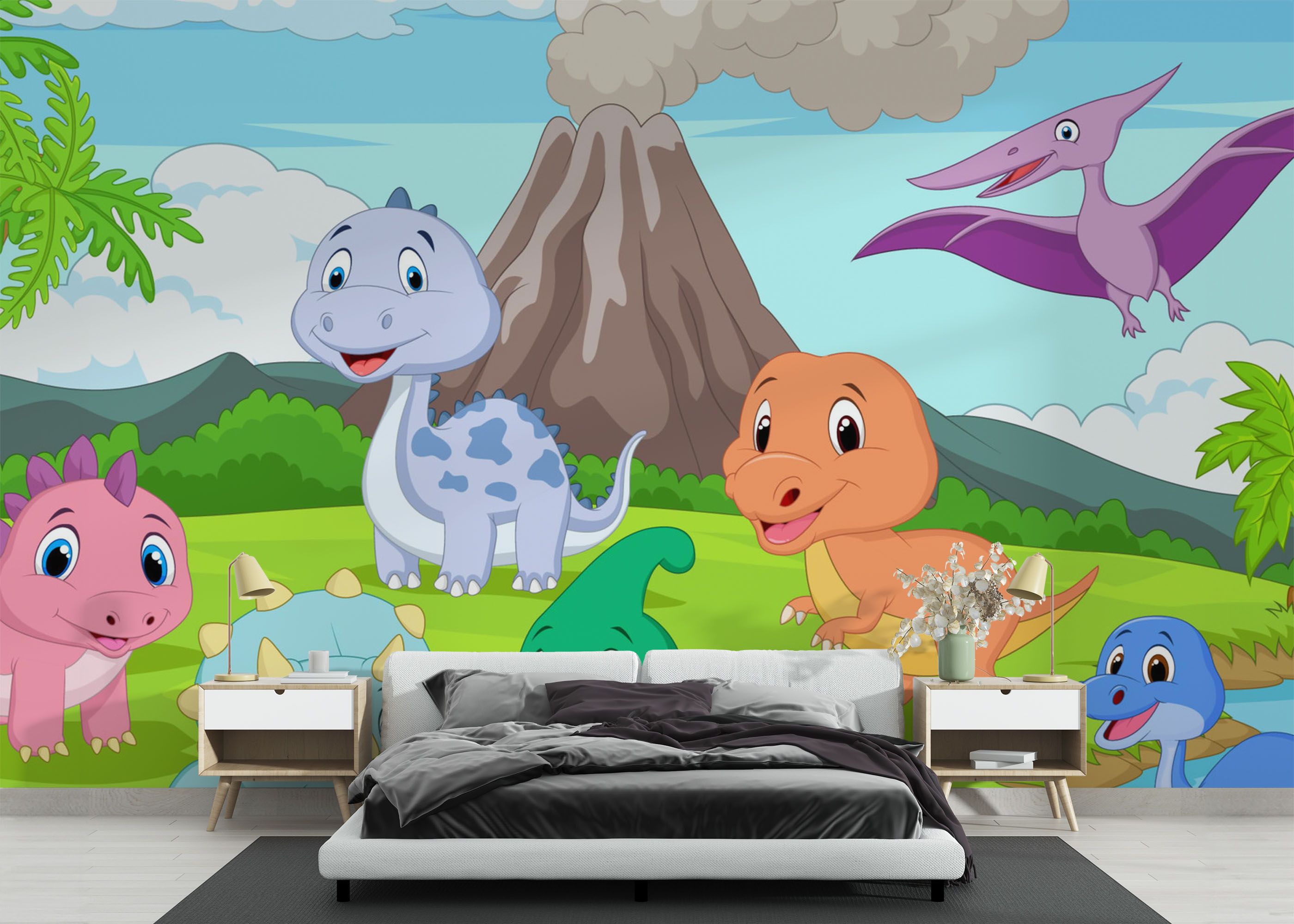 Cartoon Baby Dinosaurs mockup 3