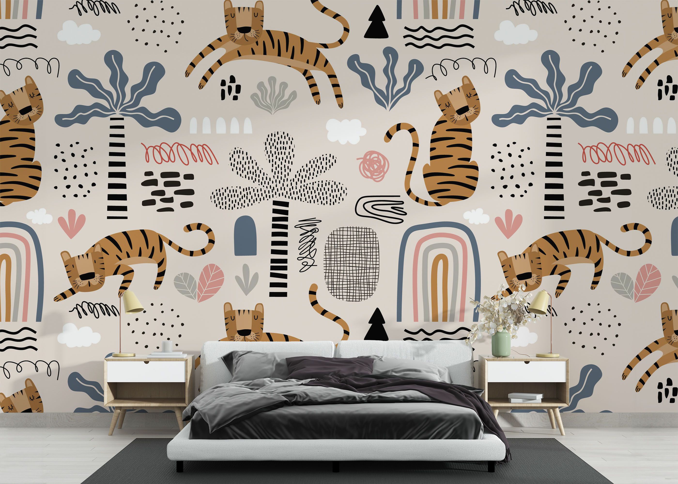 Cute Tiger Art mockup 3