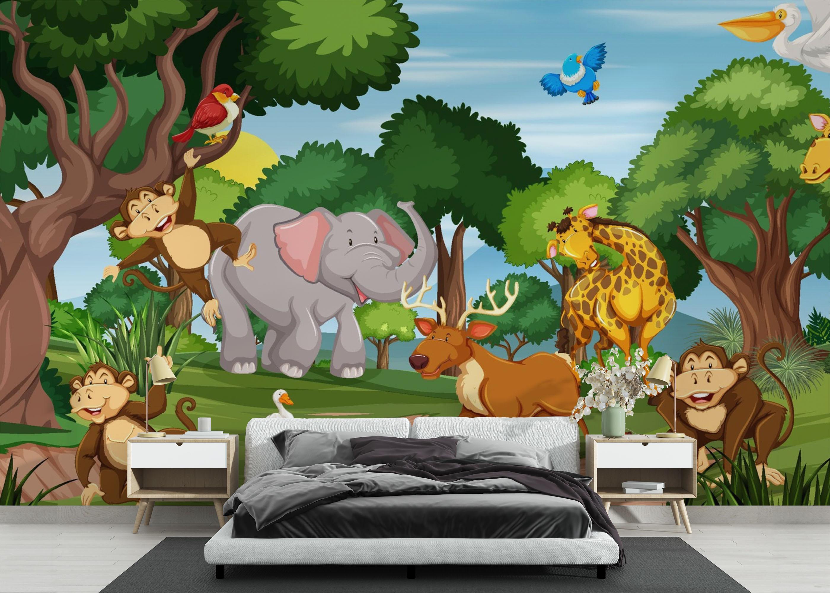 Fototapet Wild Animal Running mockup 3