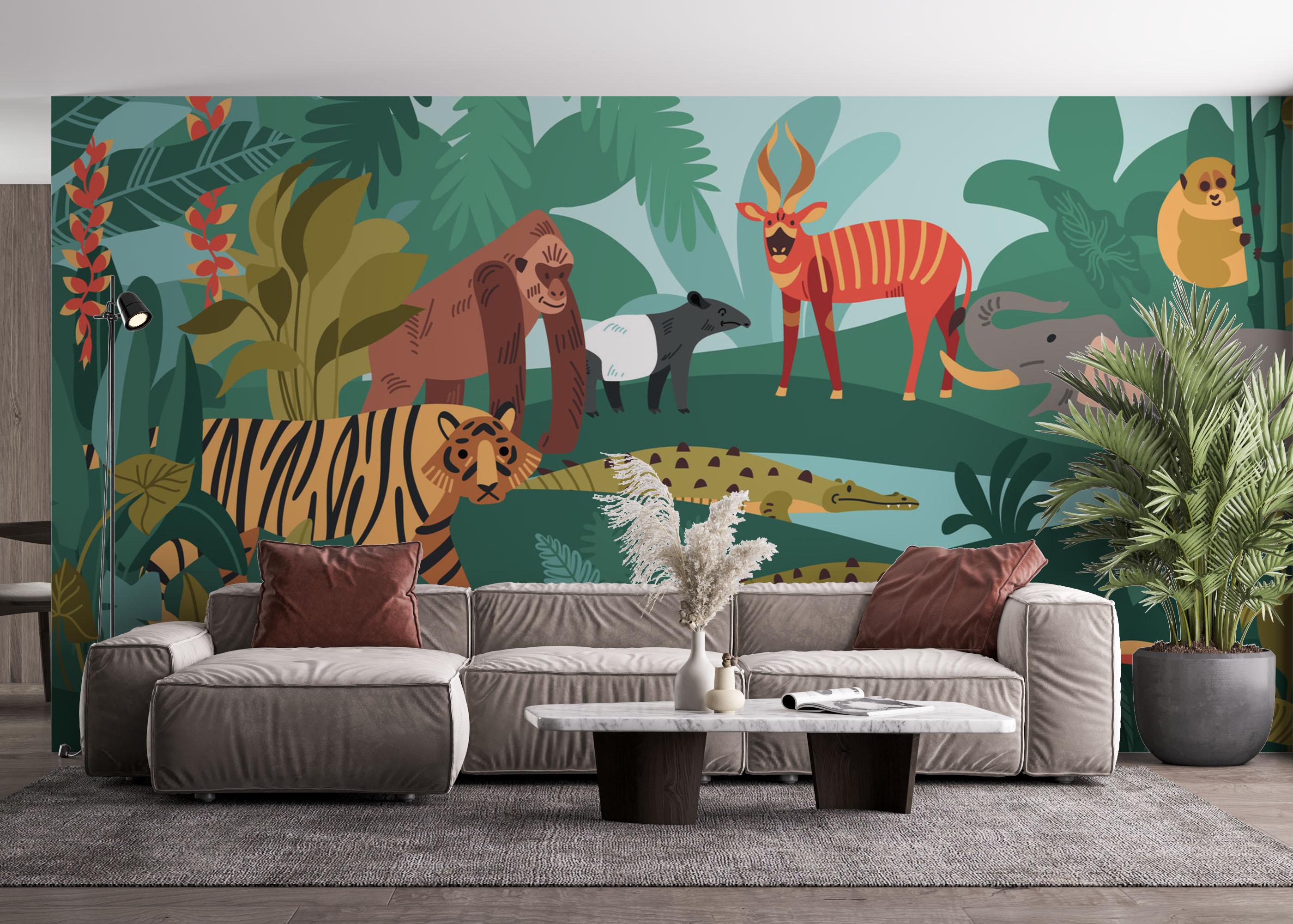 Fototapet Animal Composition mockup 4