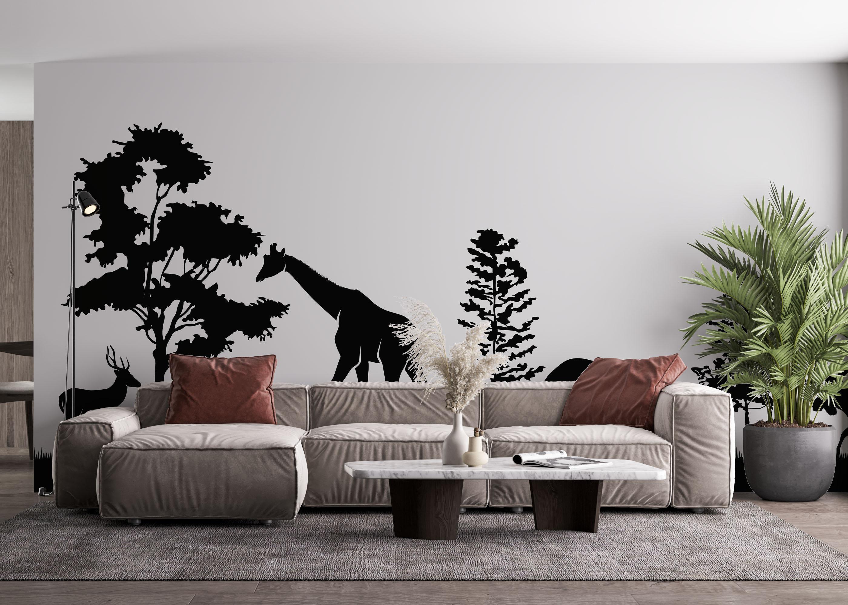 Fototapet Animal Shilouette mockup 4