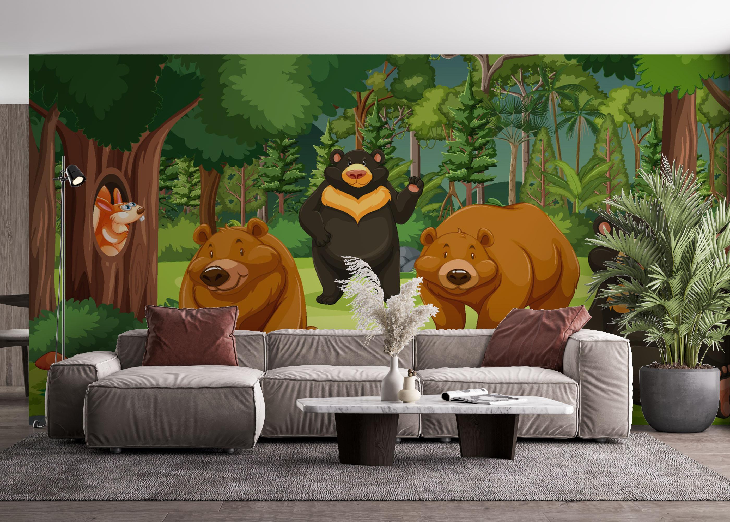 Fototapet Bear Family mockup 4