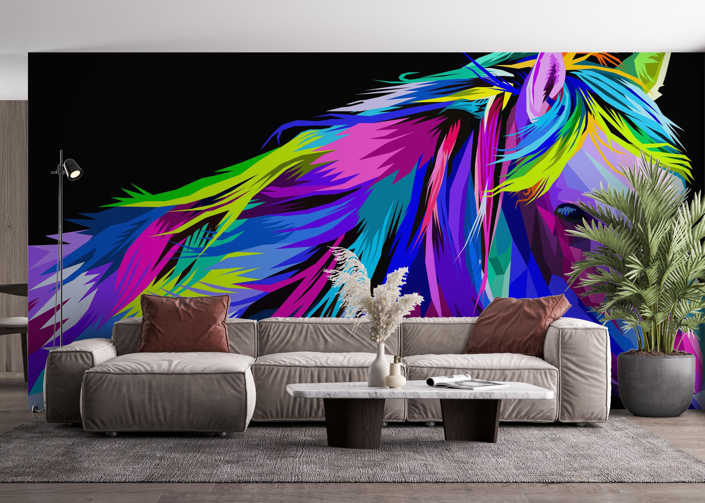 Fototapet Beautiful Color Horse mockup 4