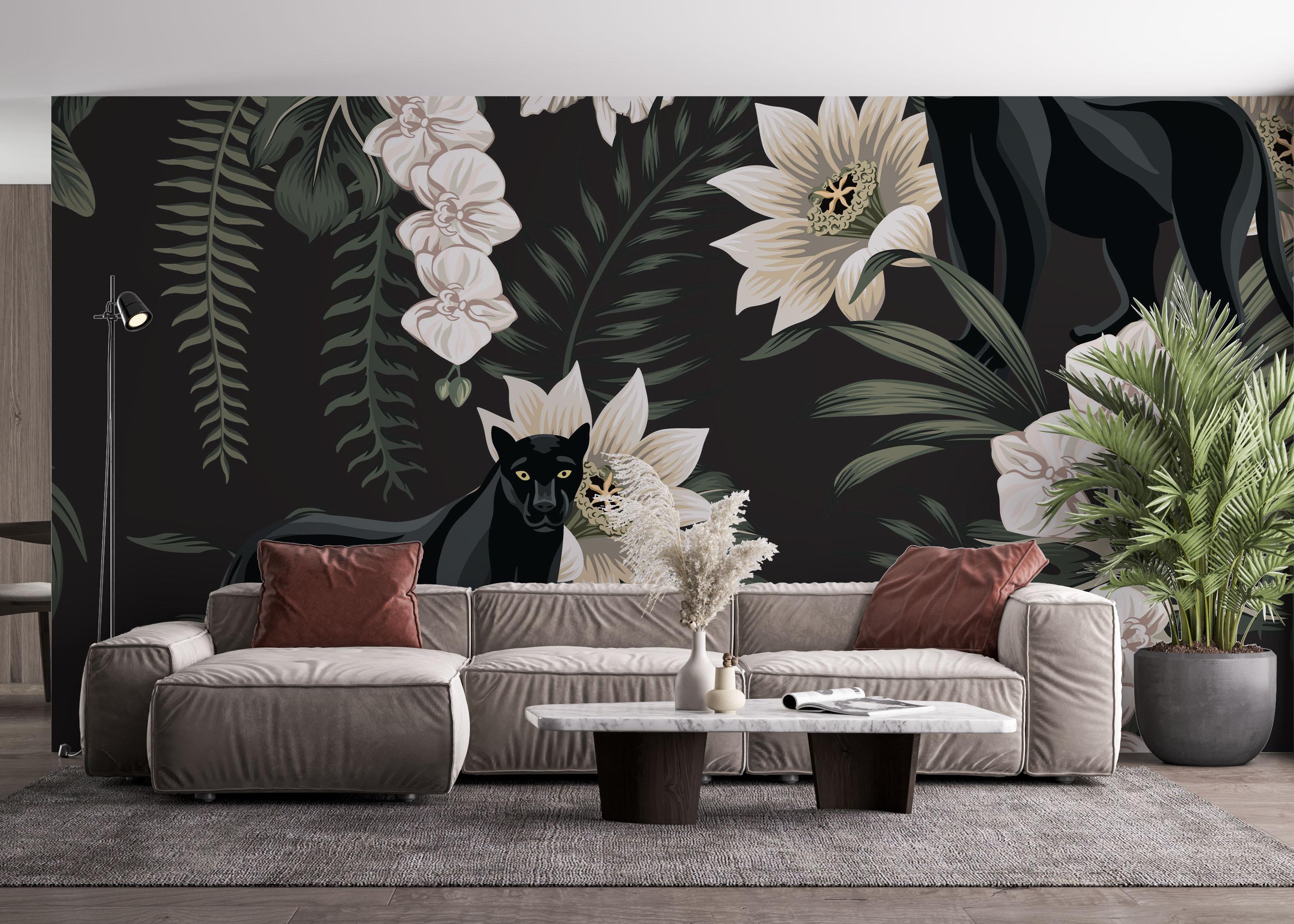 Fototapet Black Panther Art mockup 4