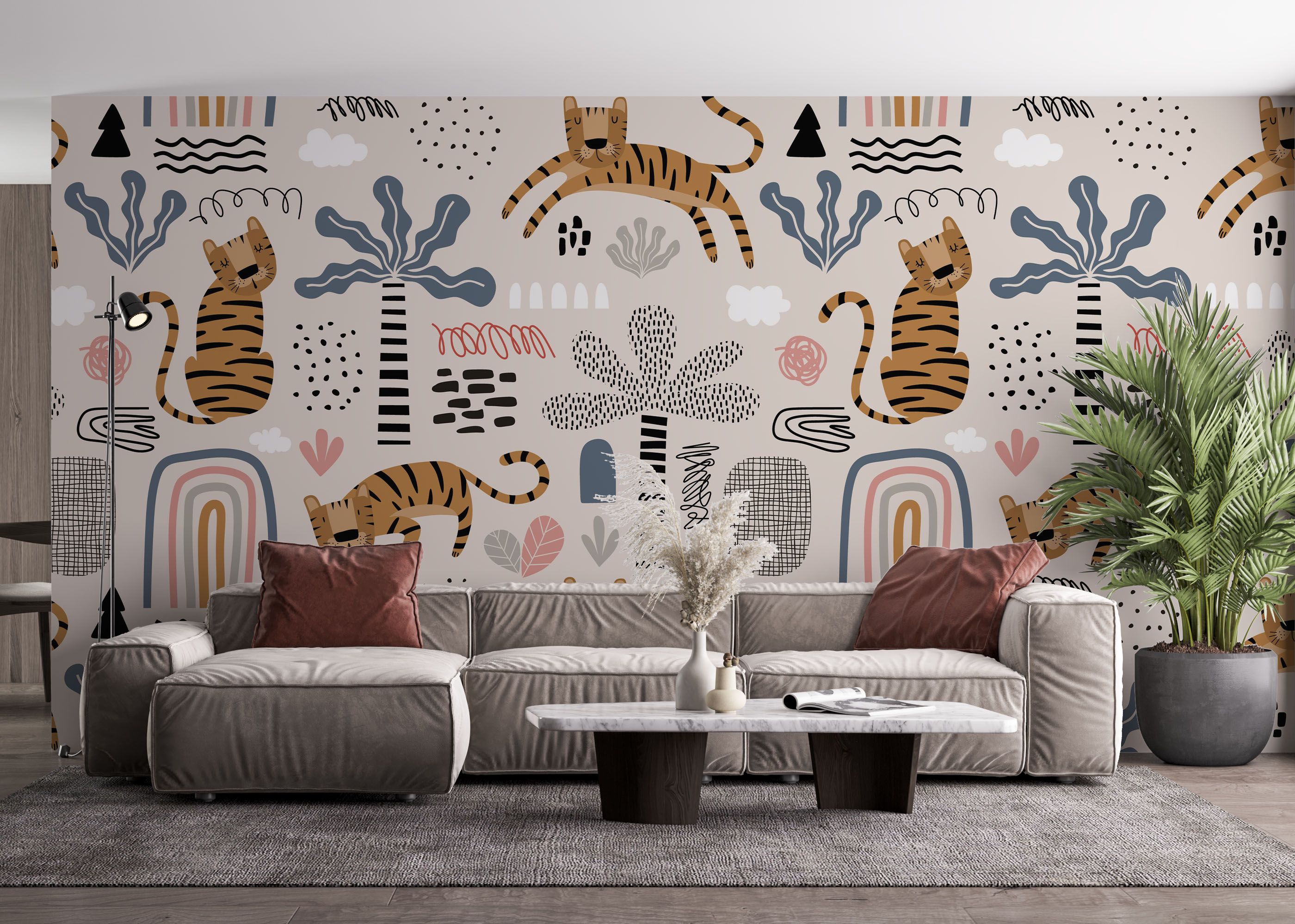 Cute Tiger Art mockup 4