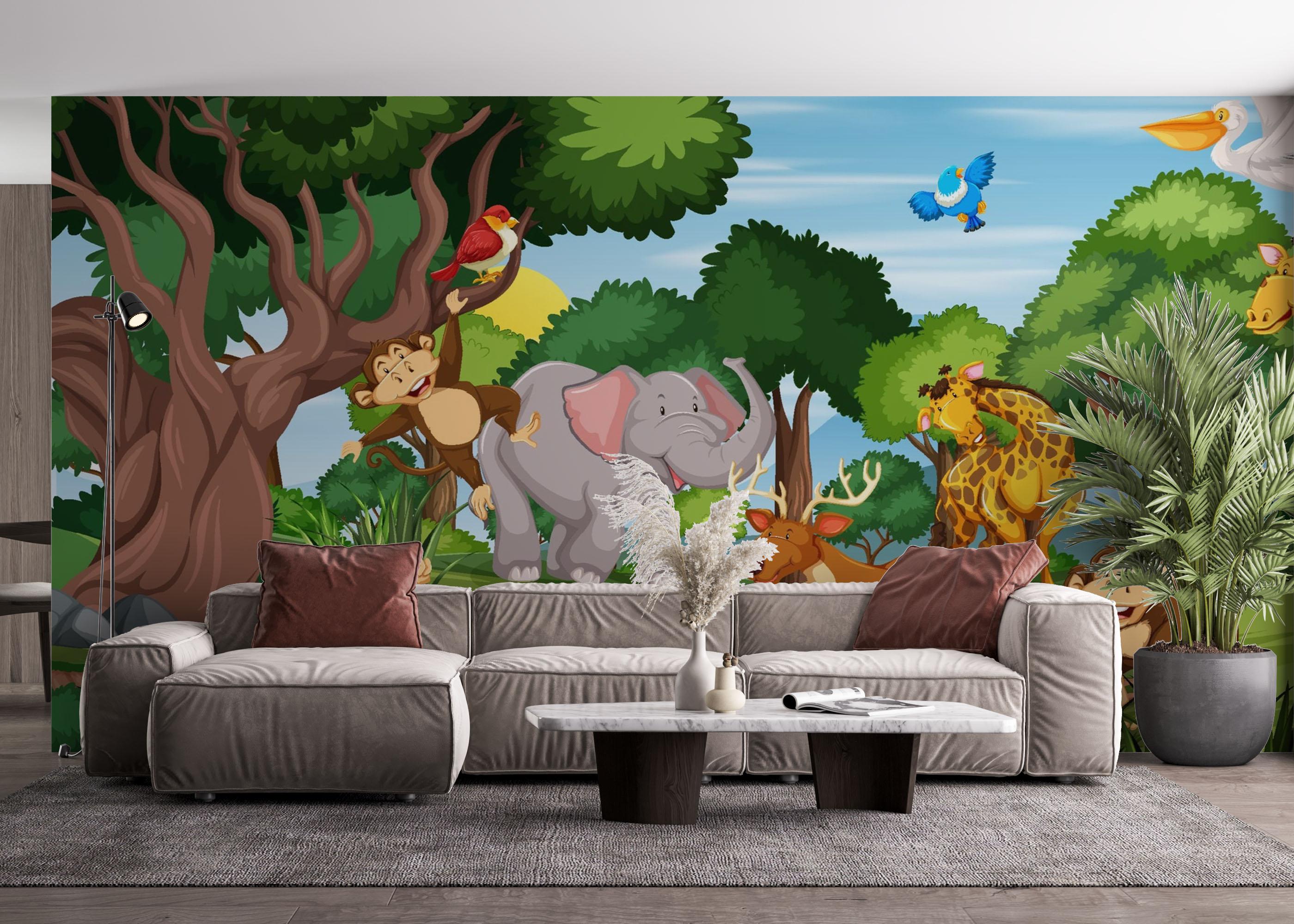 Fototapet Wild Animal Running mockup 4