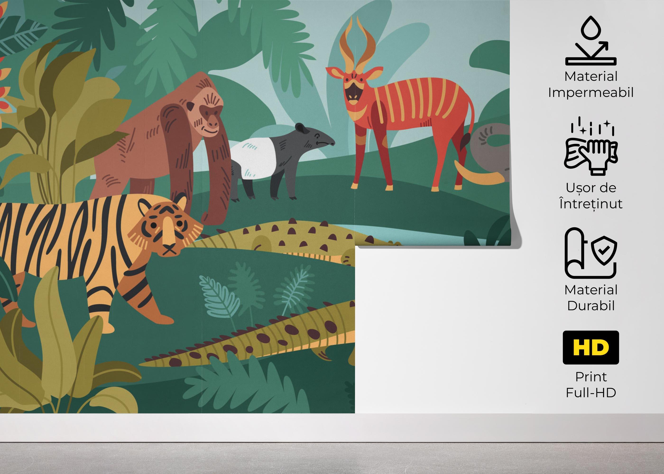 Fototapet Animal Composition mockup 5