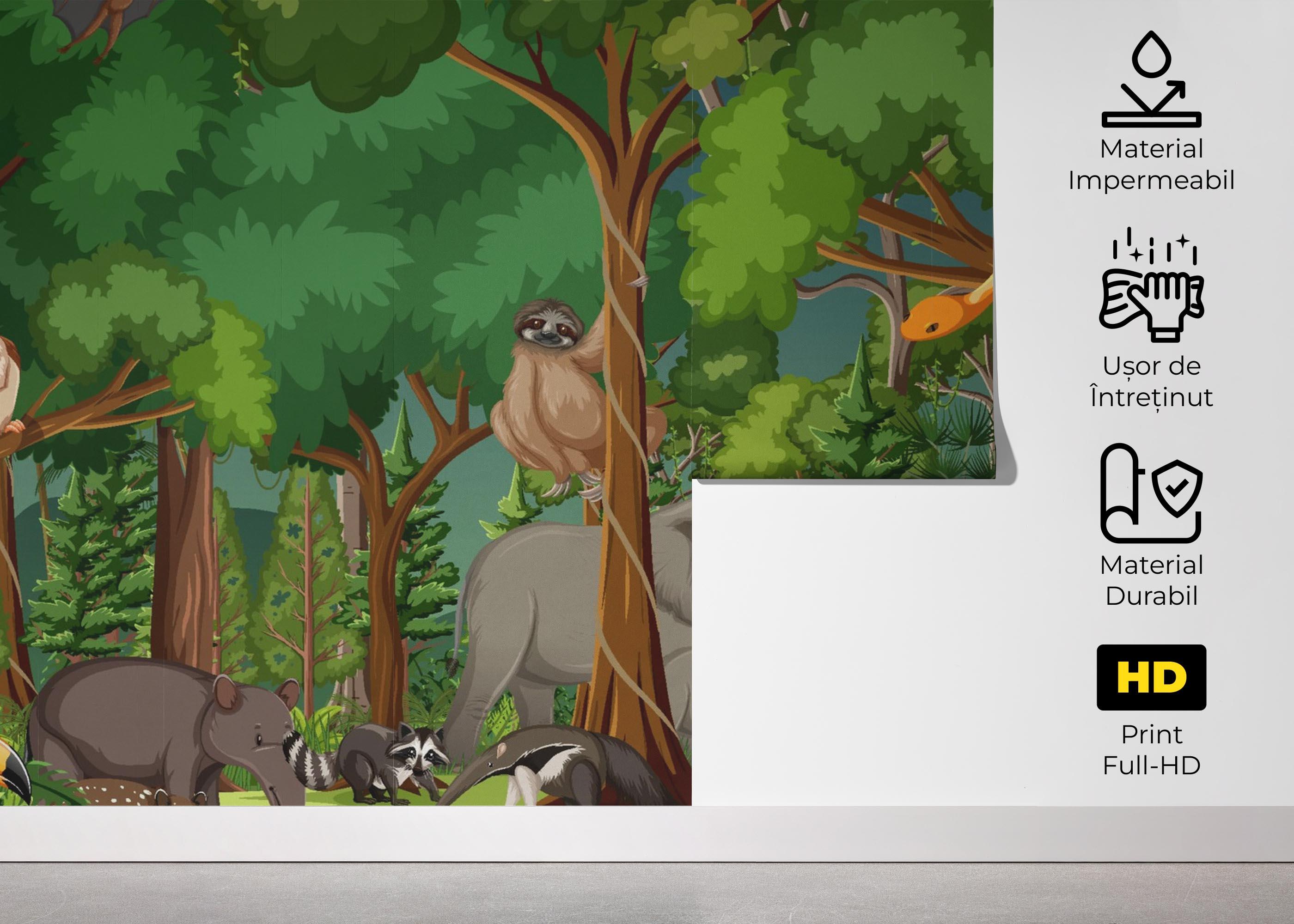 Fototapet Animal Forest Kids mockup 5