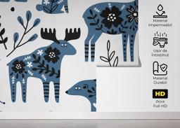 Blue Flower Animals mockup 5