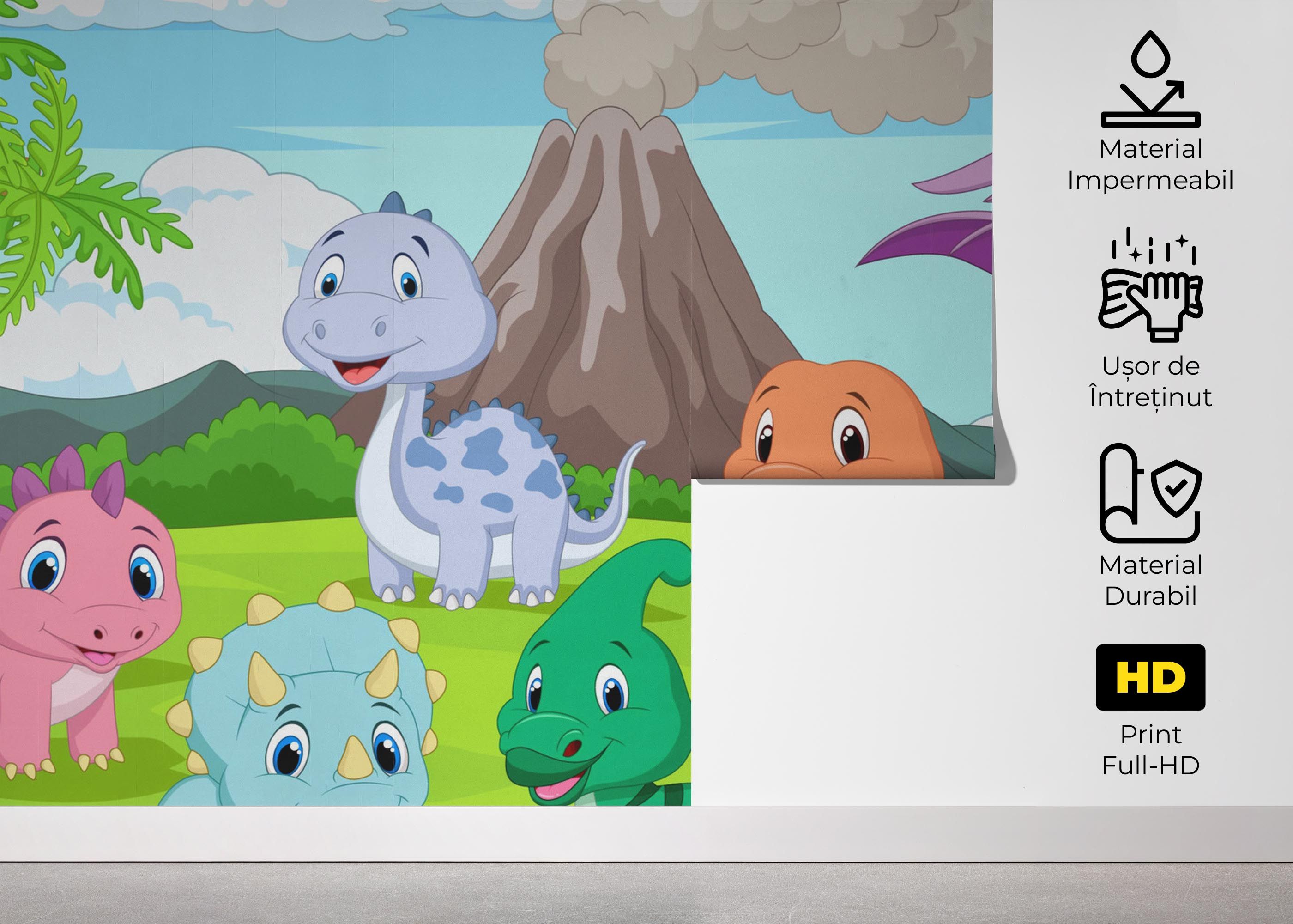 Cartoon Baby Dinosaurs mockup 5