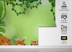 Cartoon Green Wall mockup 5