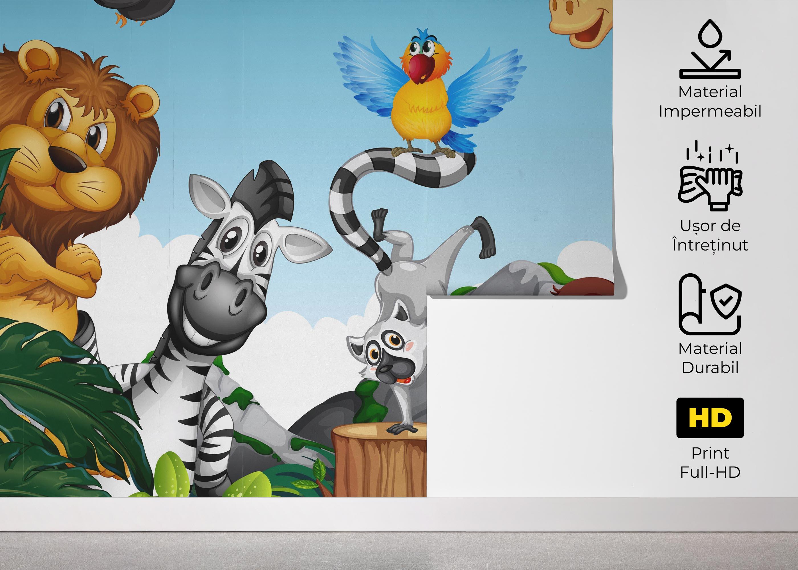 Fototapet Cool Friendly Animals mockup 5