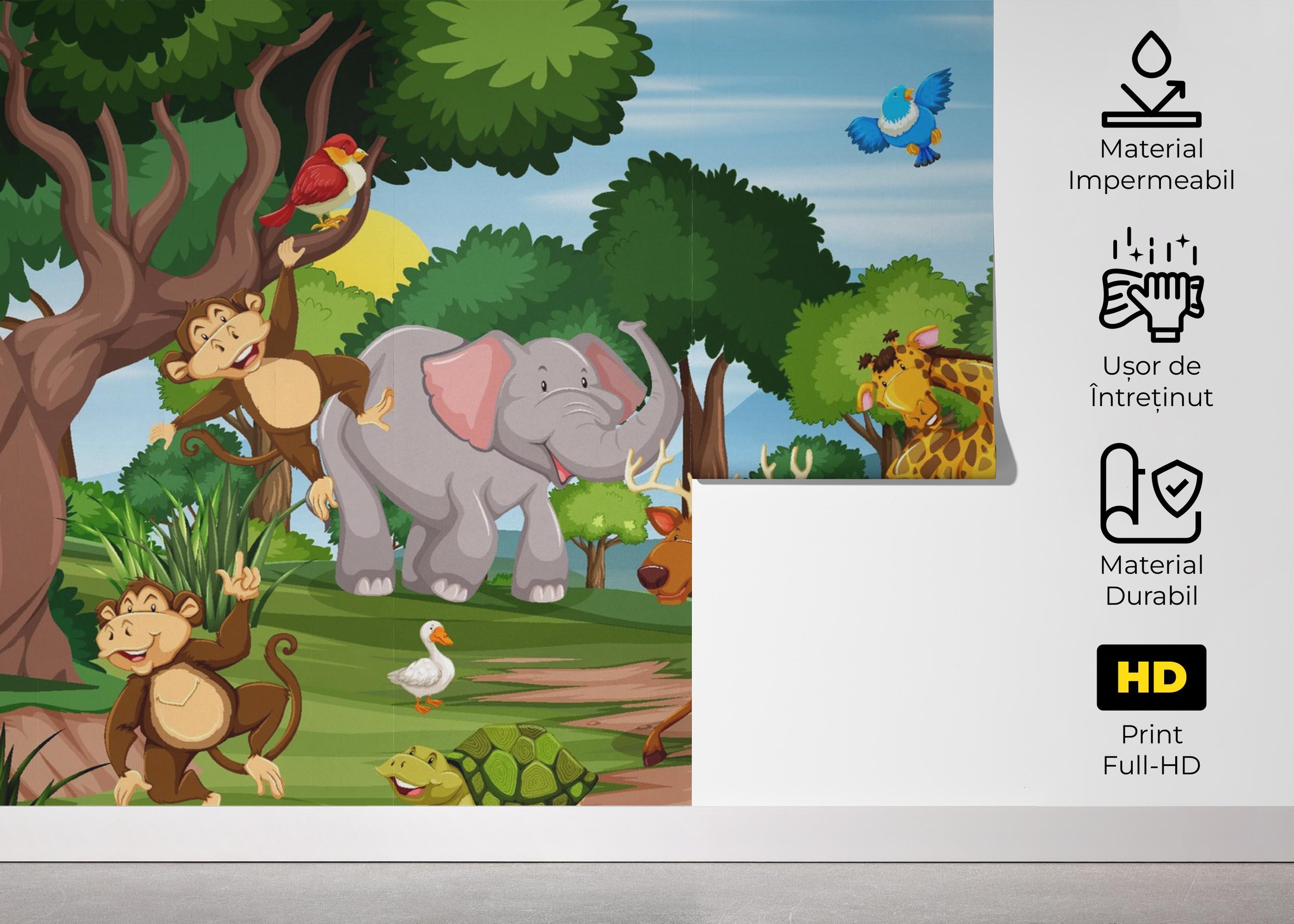 Fototapet Wild Animal Running mockup 5