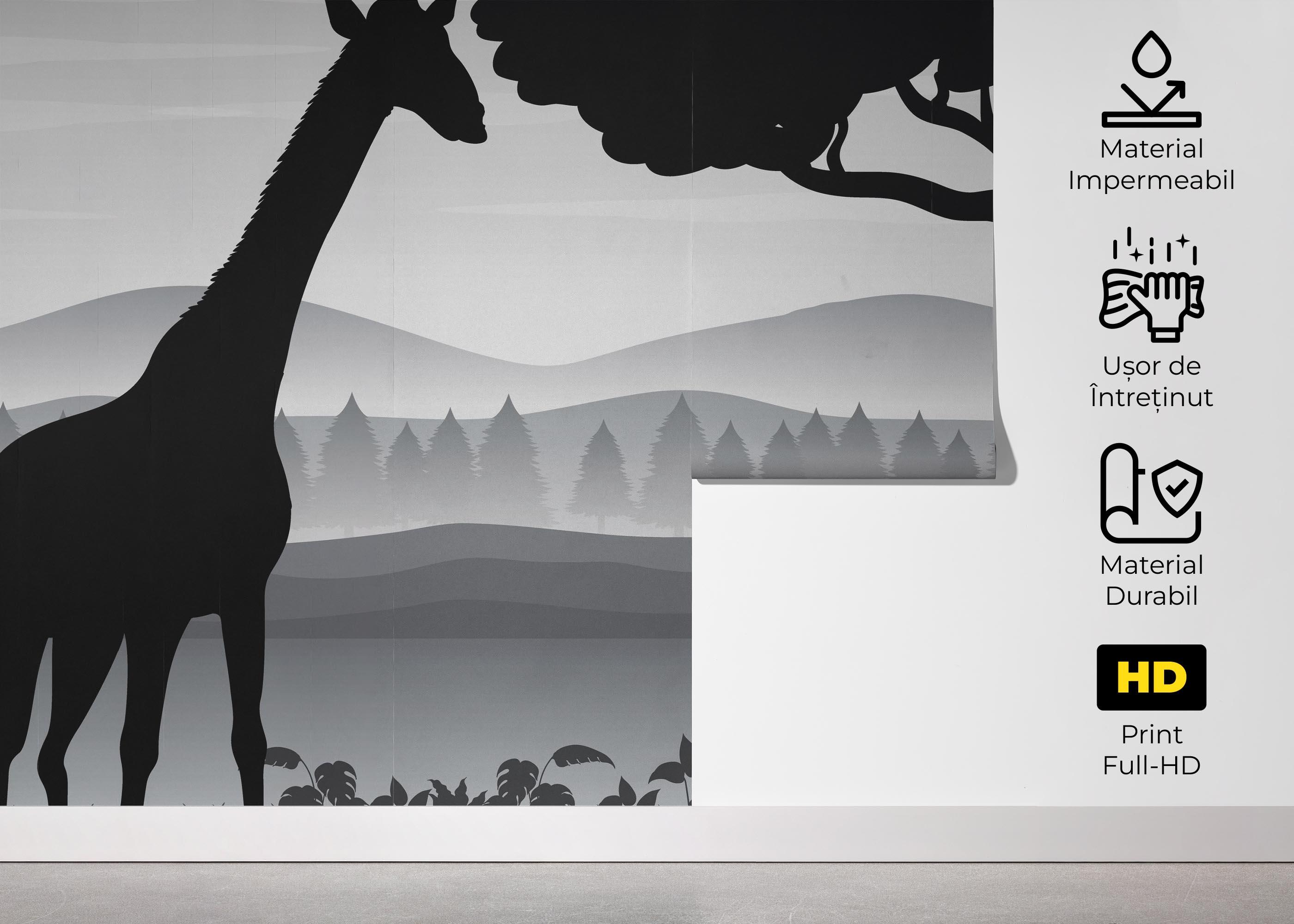 Fototapet Zebra Shilouette Art mockup 5