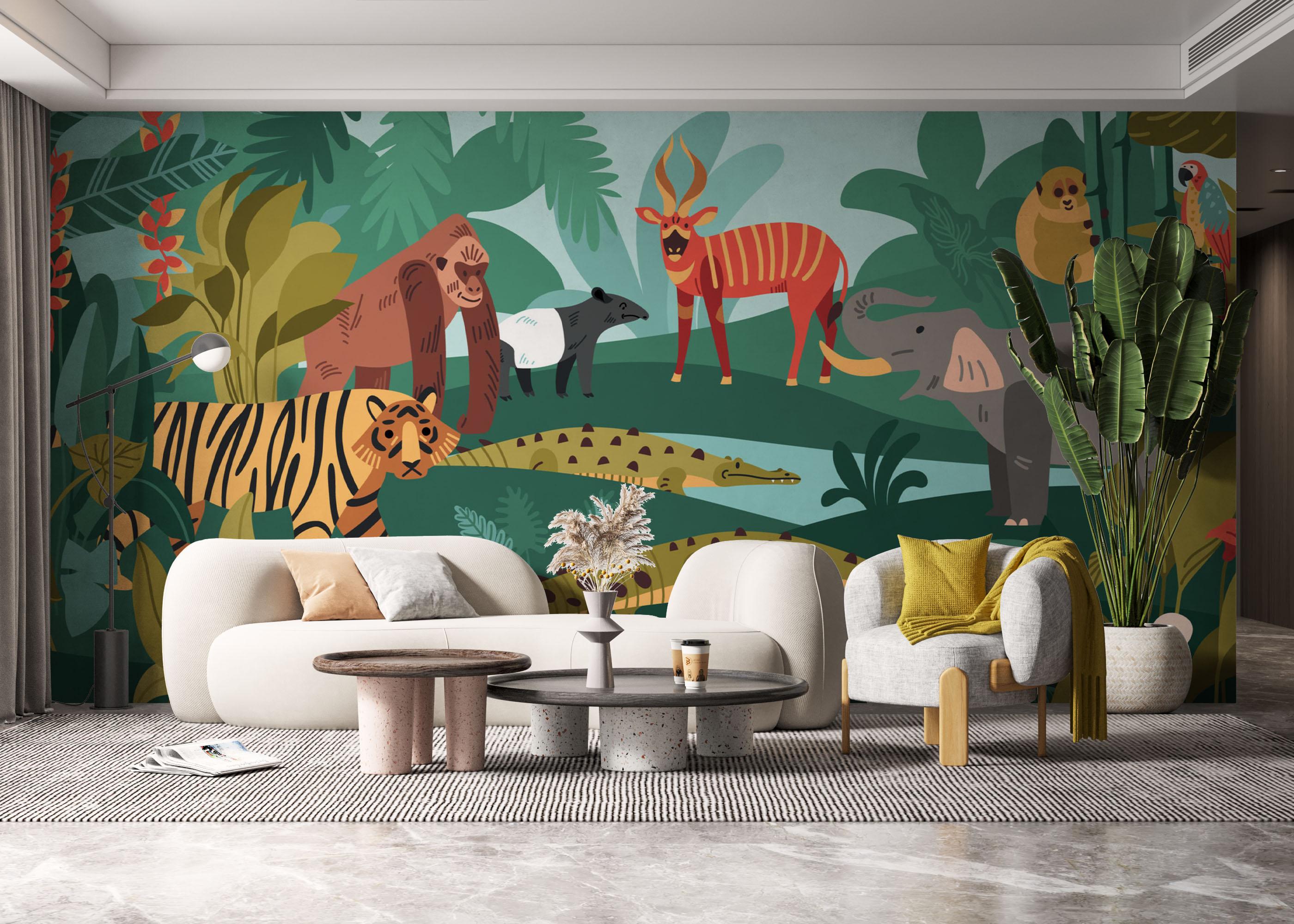 Fototapet Animal Composition mockup 6