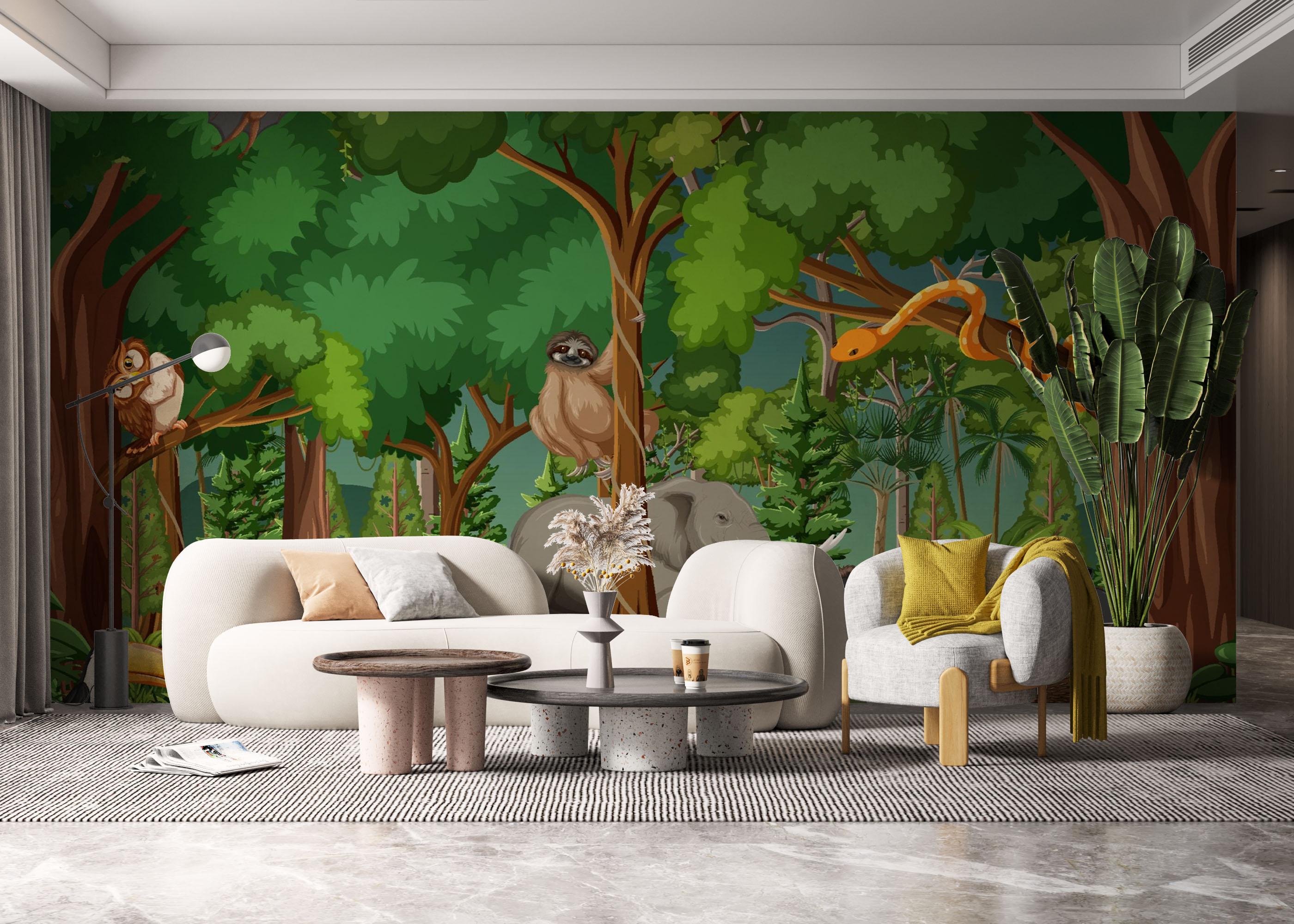 Fototapet Animal Forest Kids mockup 6