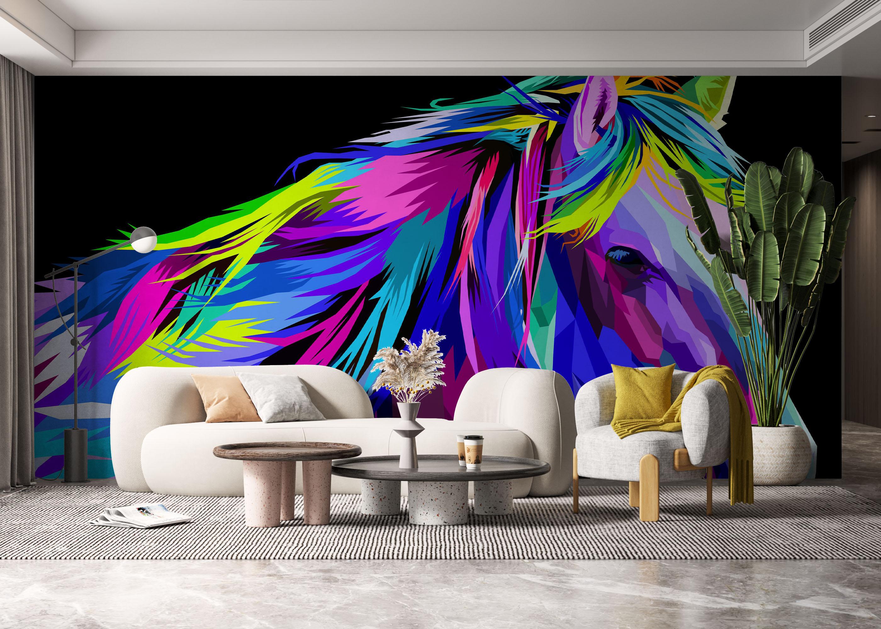 Fototapet Beautiful Color Horse mockup 6