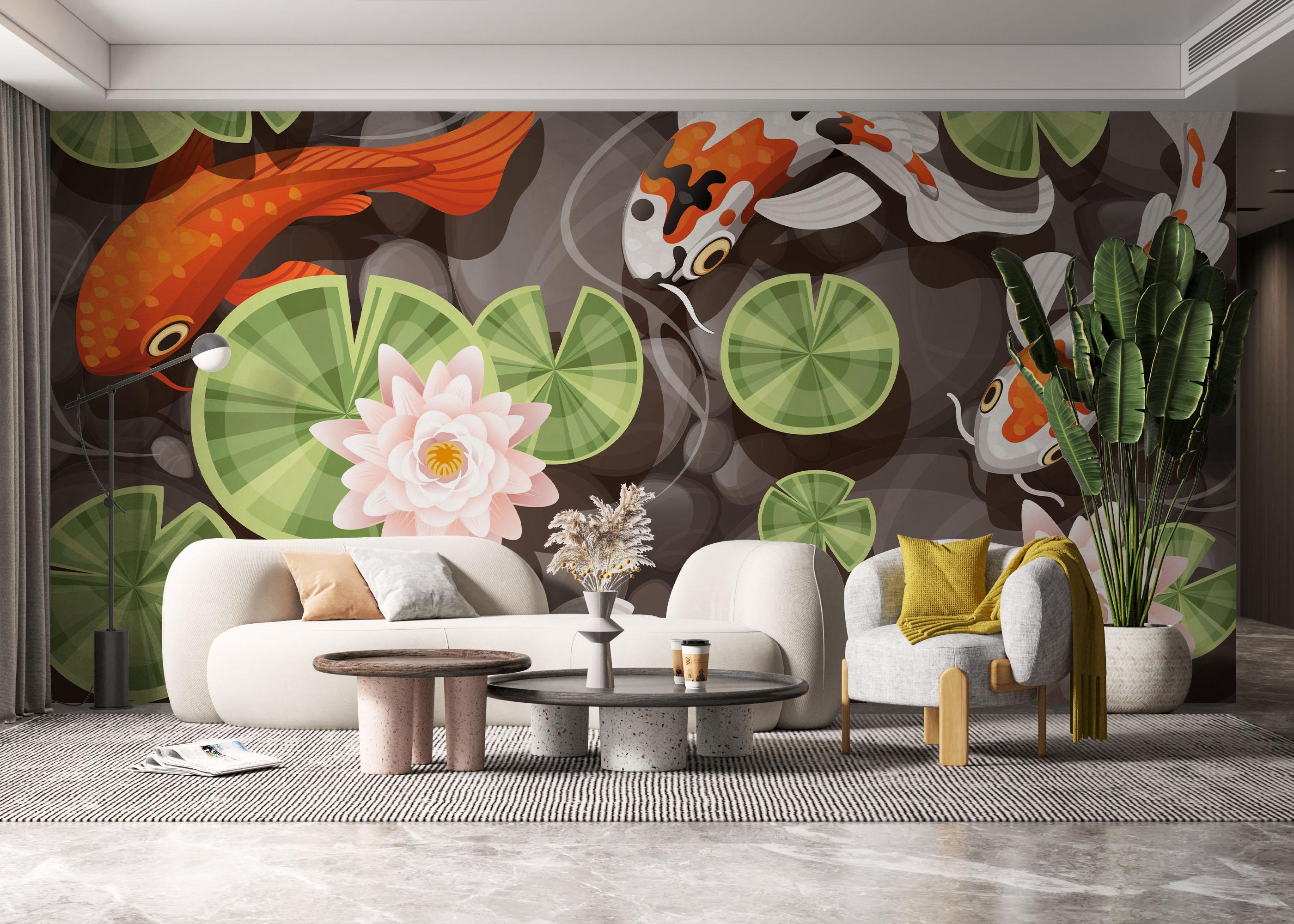 Fototapet Big Eye Koi mockup 6