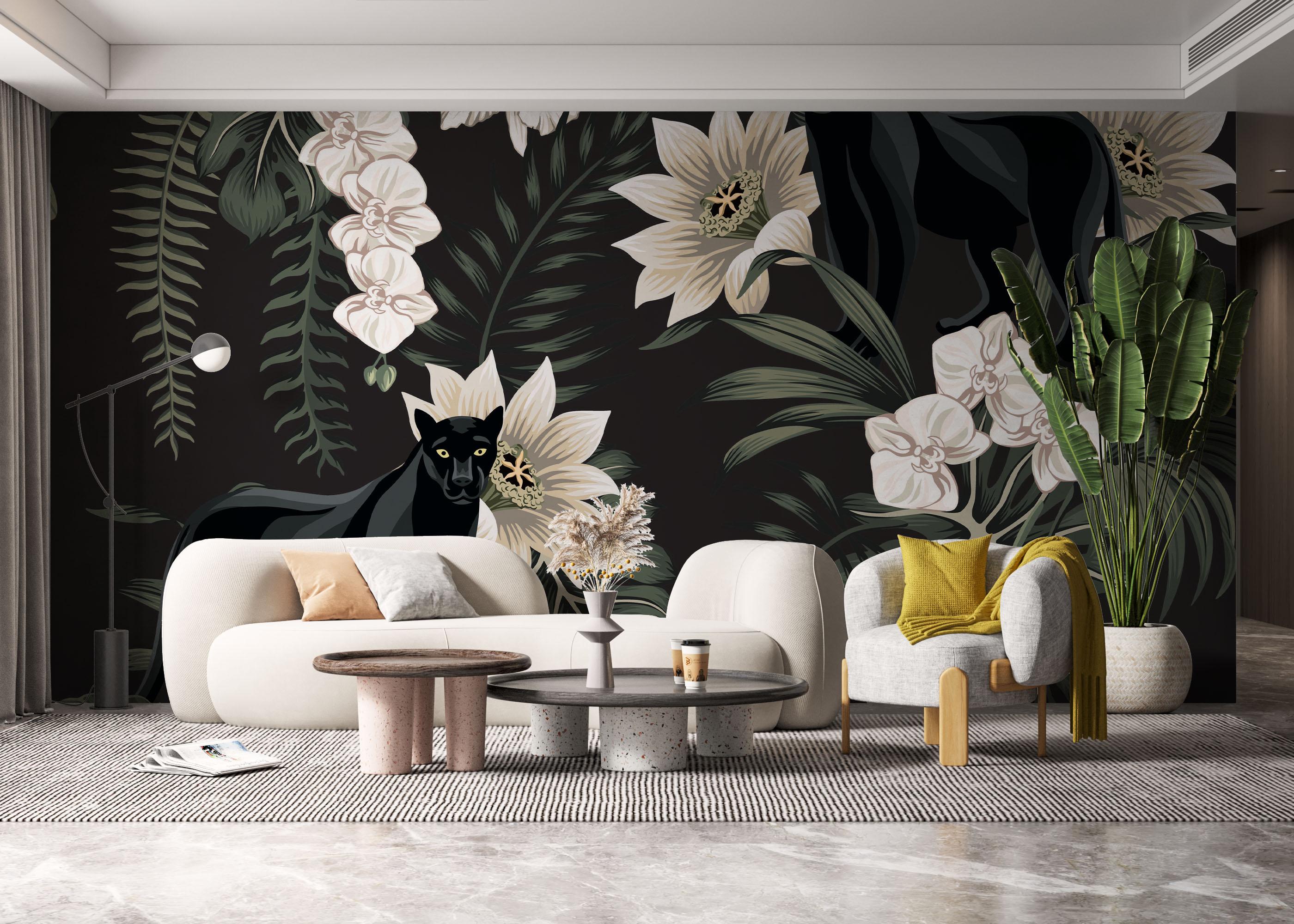 Fototapet Black Panther Art mockup 6