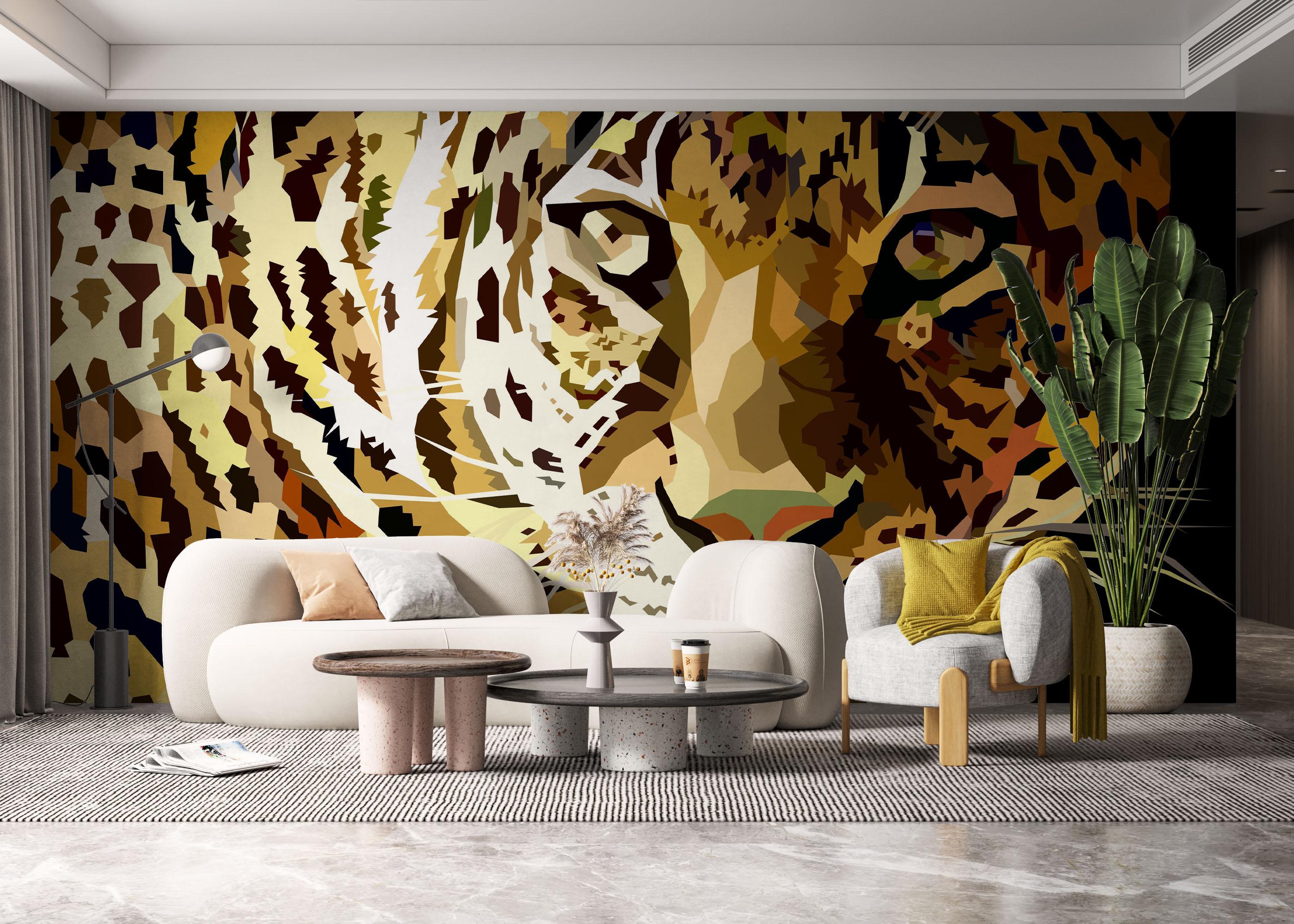 Fototapet Colorful Ceetah Head mockup 6