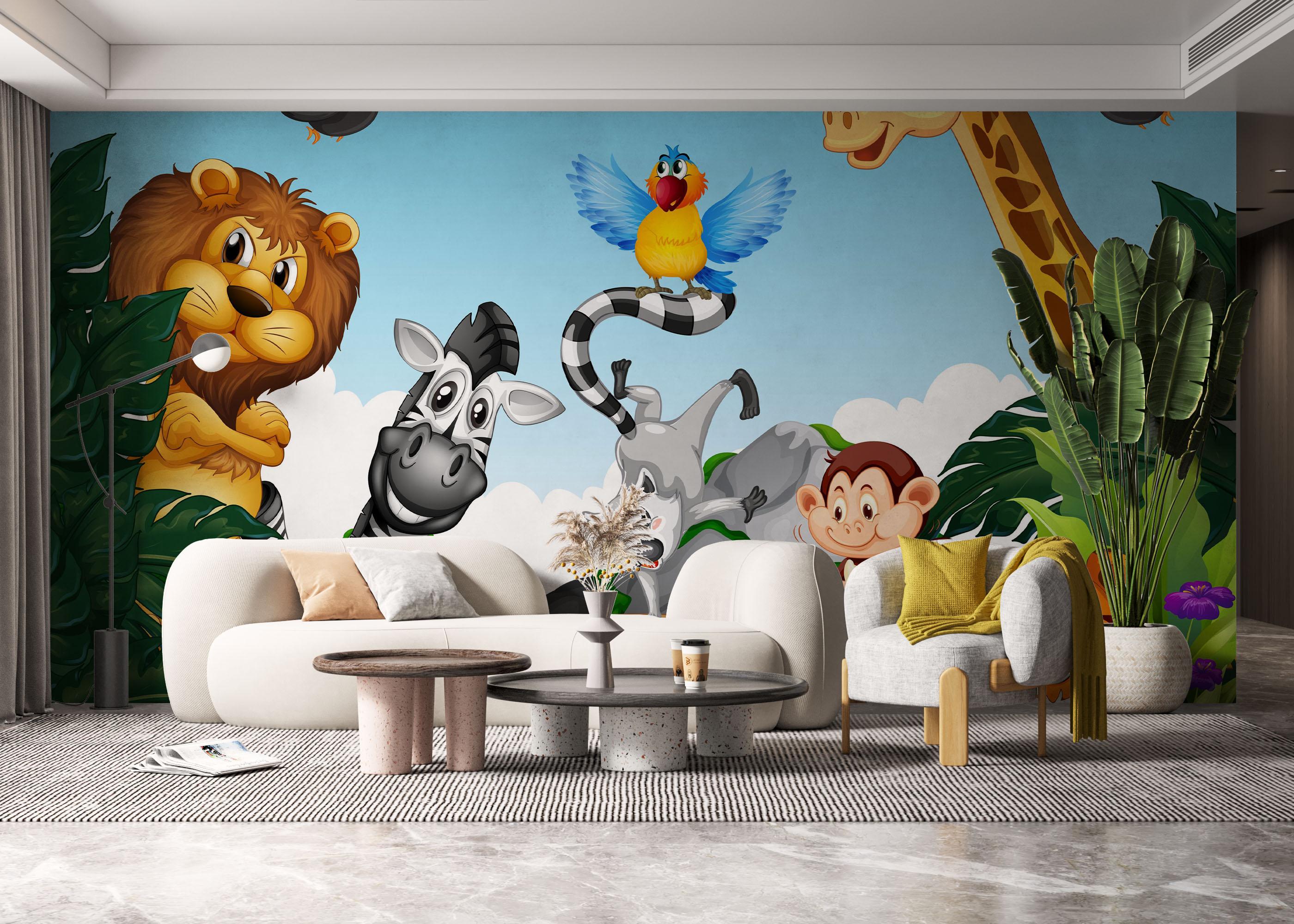 Fototapet Cool Friendly Animals mockup 6