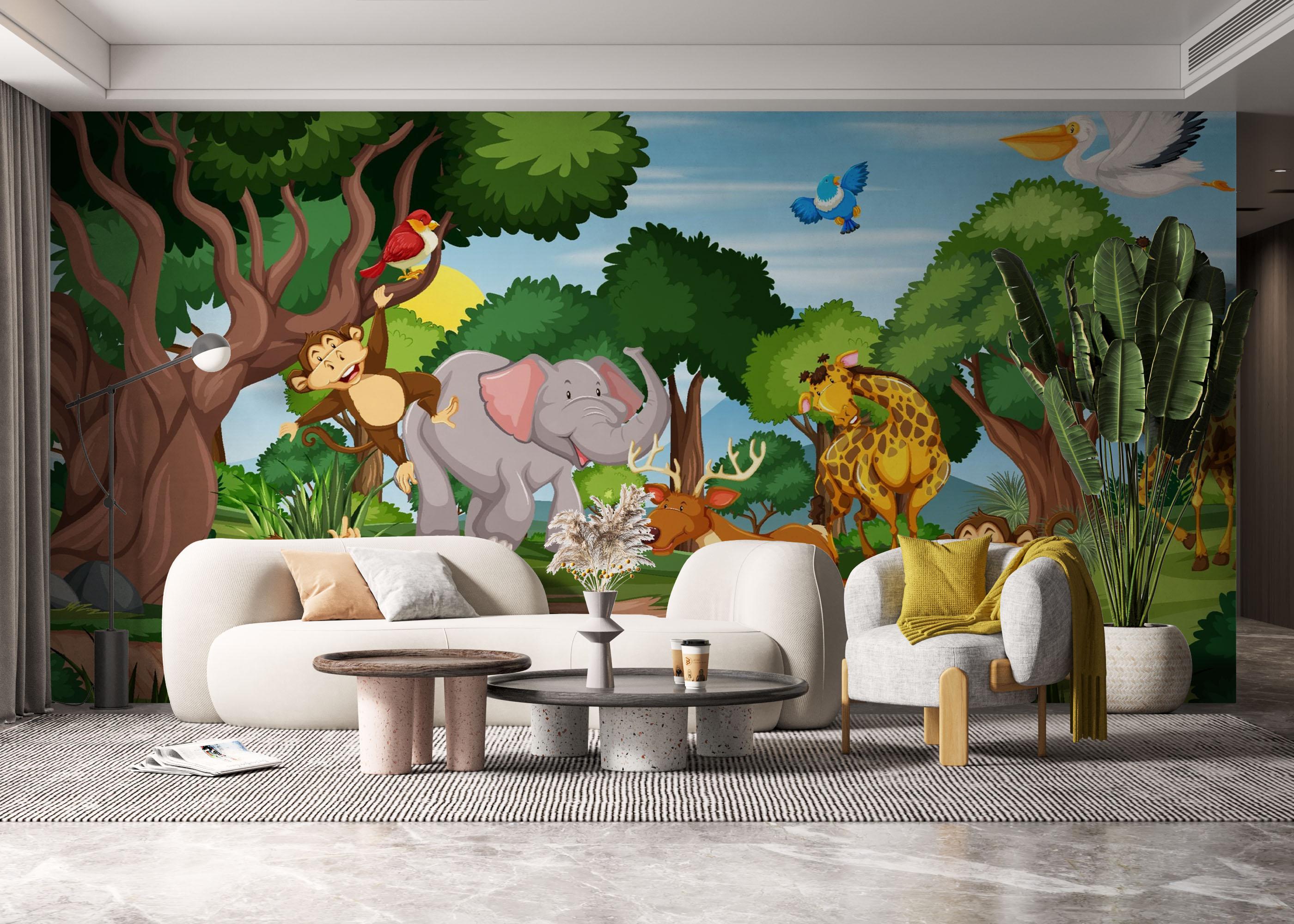 Fototapet Wild Animal Running mockup 6