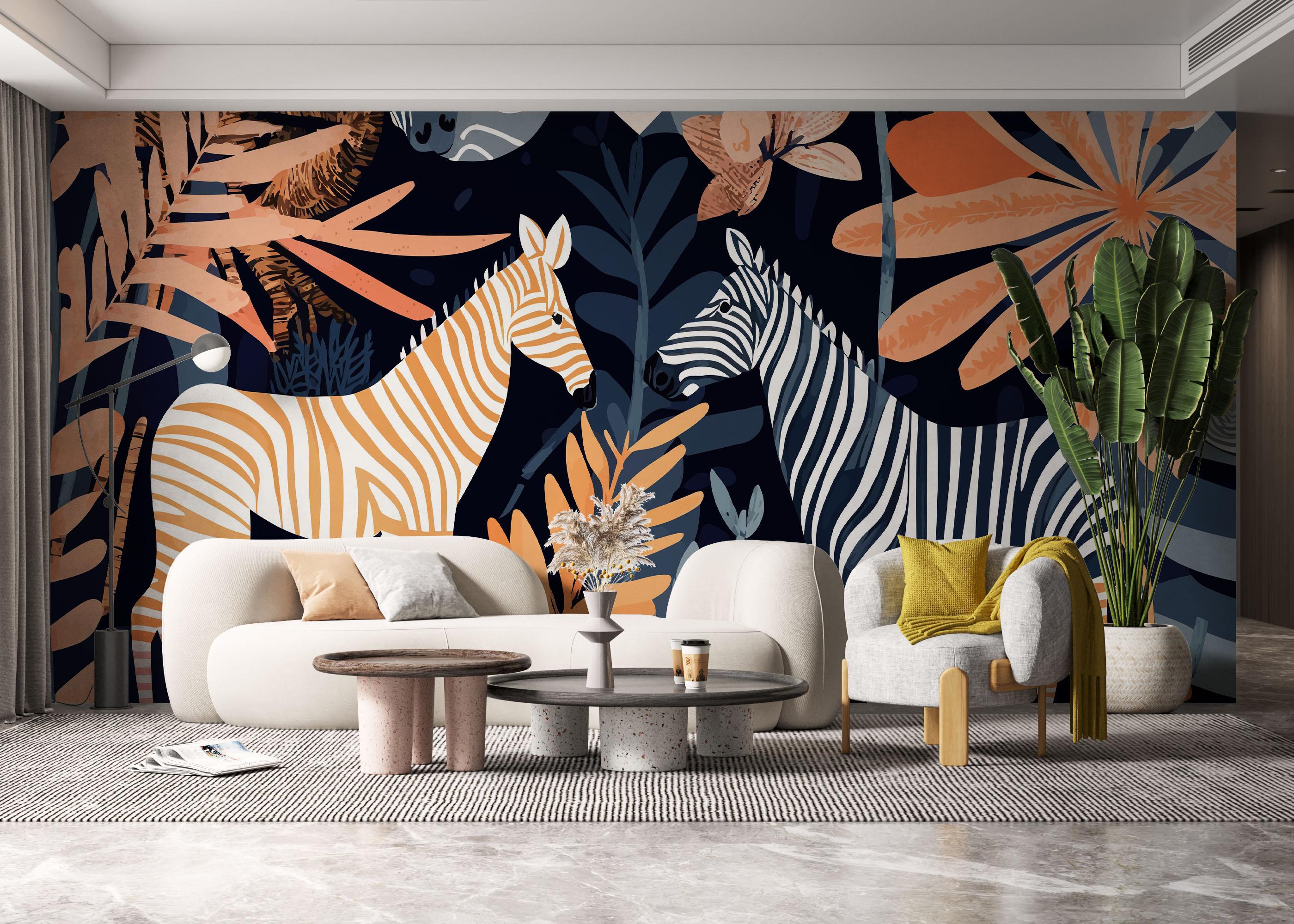 Fototapet Zebra Wall Art mockup 6
