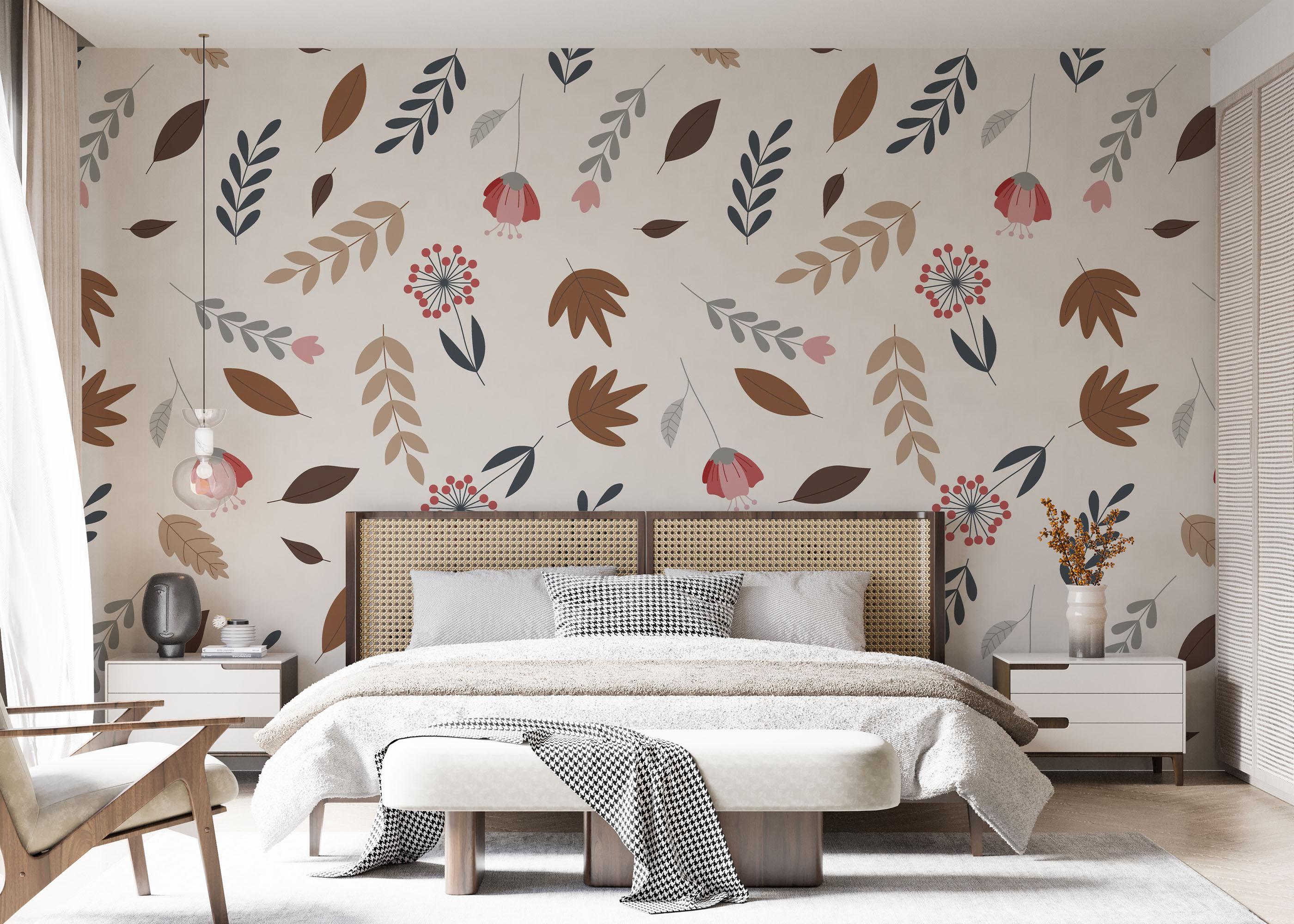 Fototapet Autumn Pattern Plant mockup 7