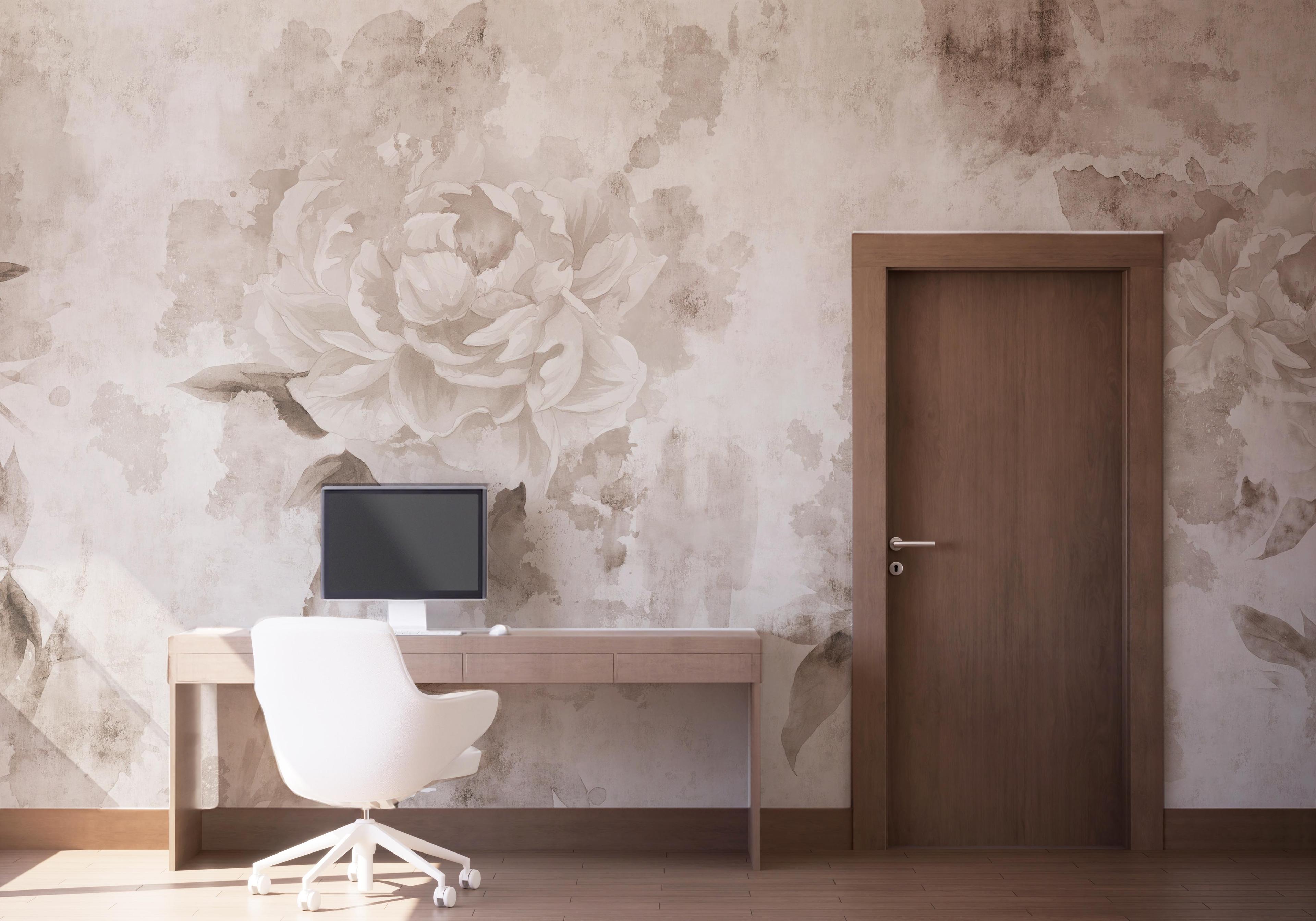 Fototapet Vintage Peonies mockup 1