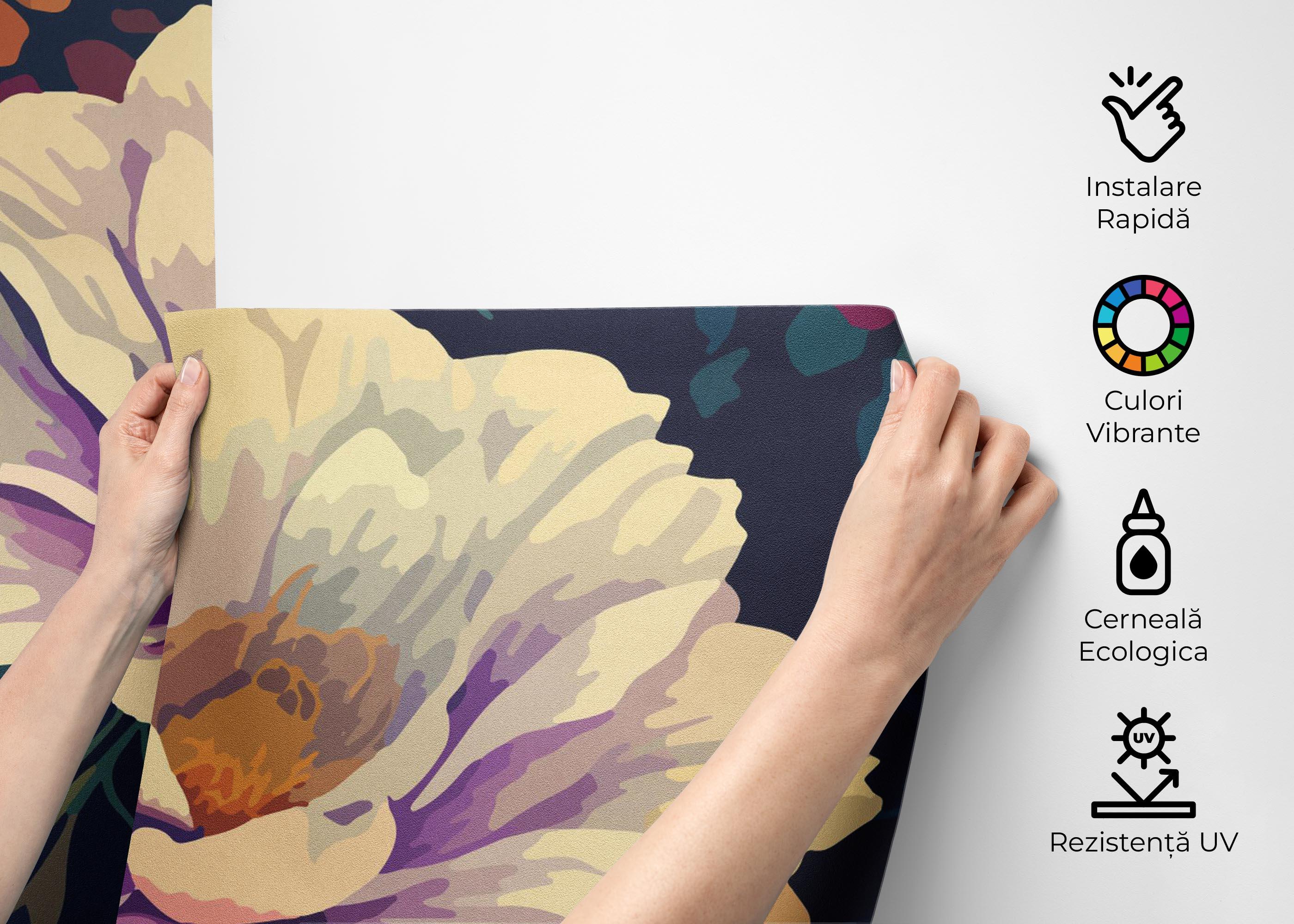 Fototapet Colorful Flowers Art mockup 2