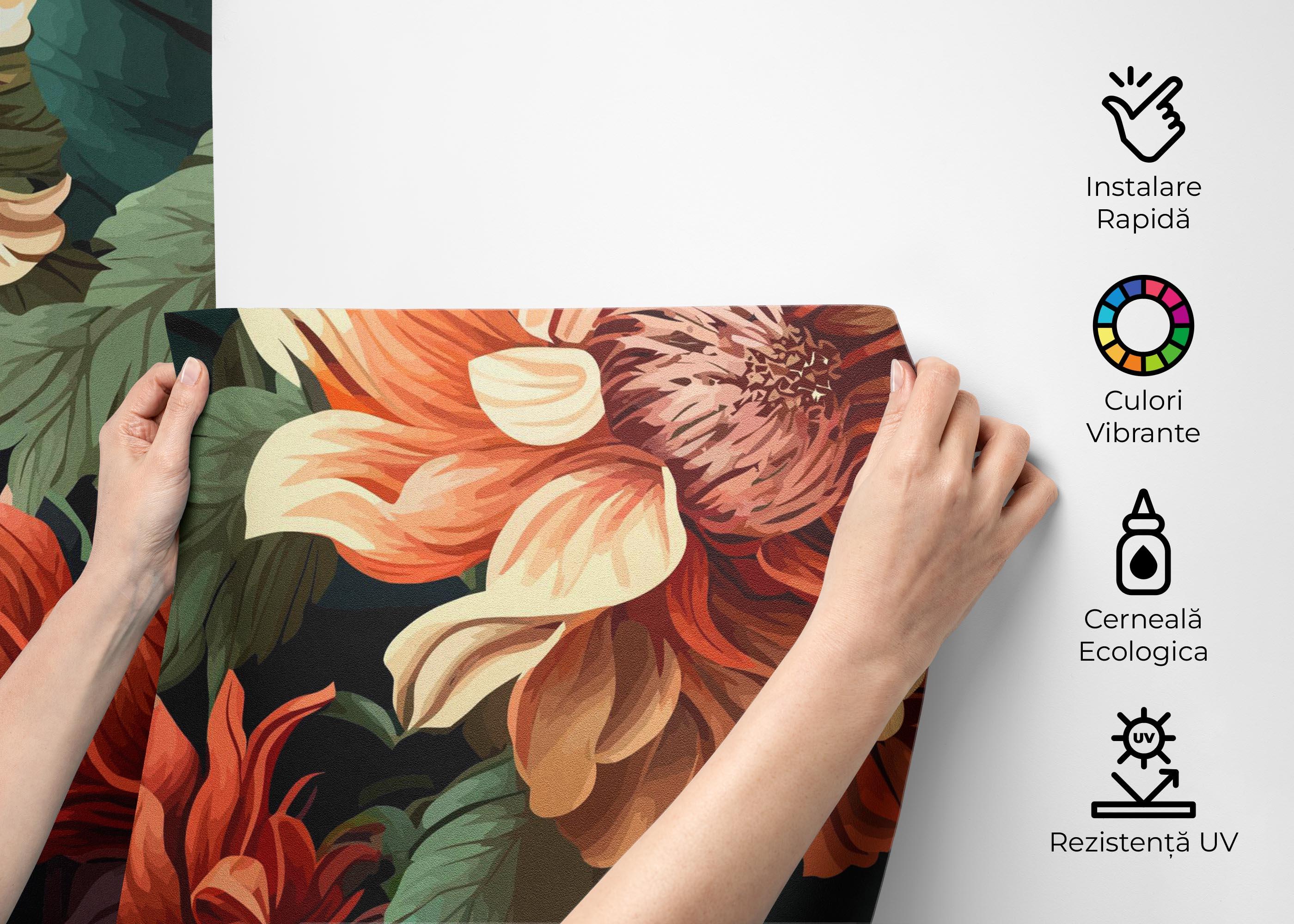 Fototapet Flower Beautiful Cream mockup 2