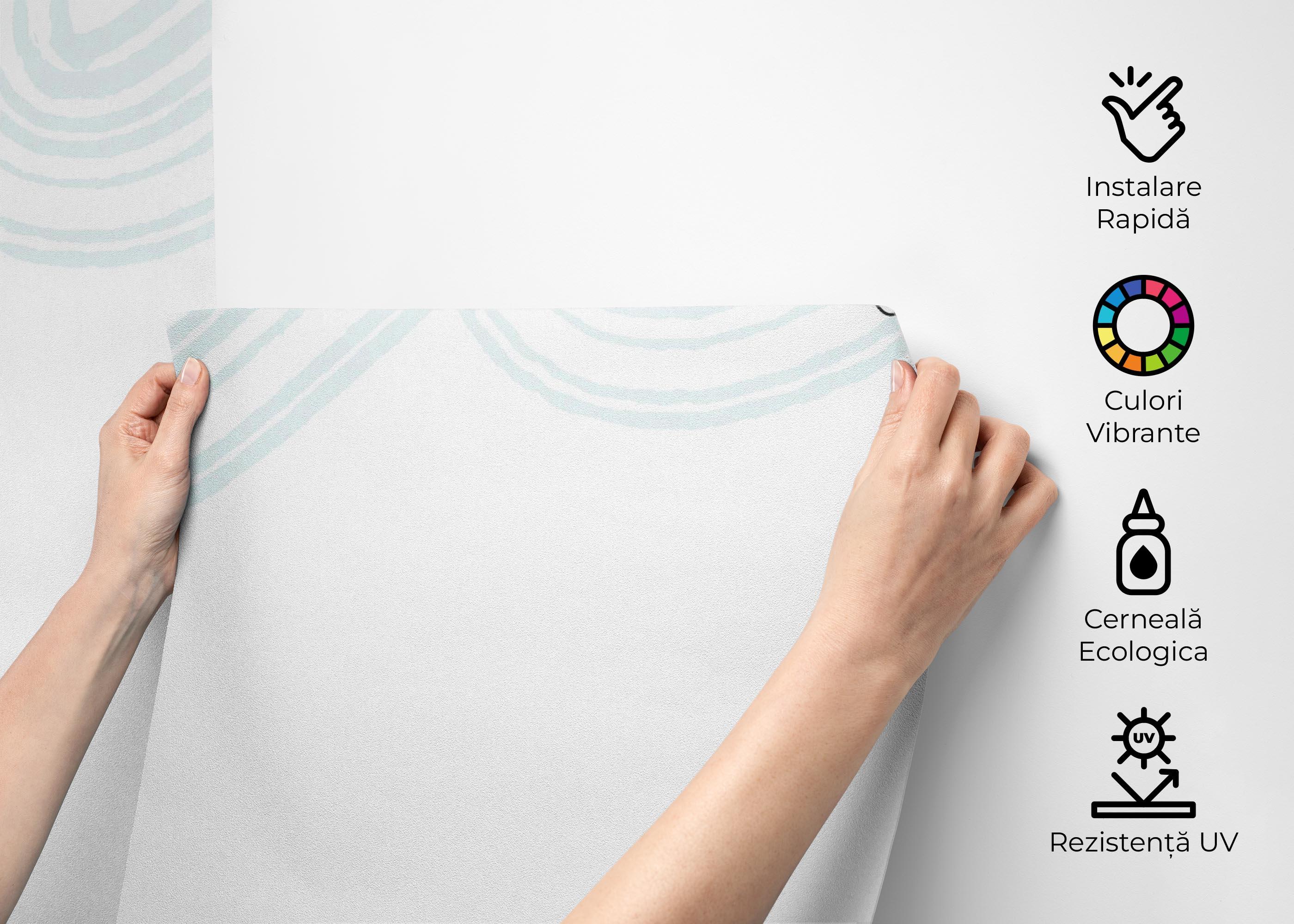 Fototapet Green Flower Wall mockup 2