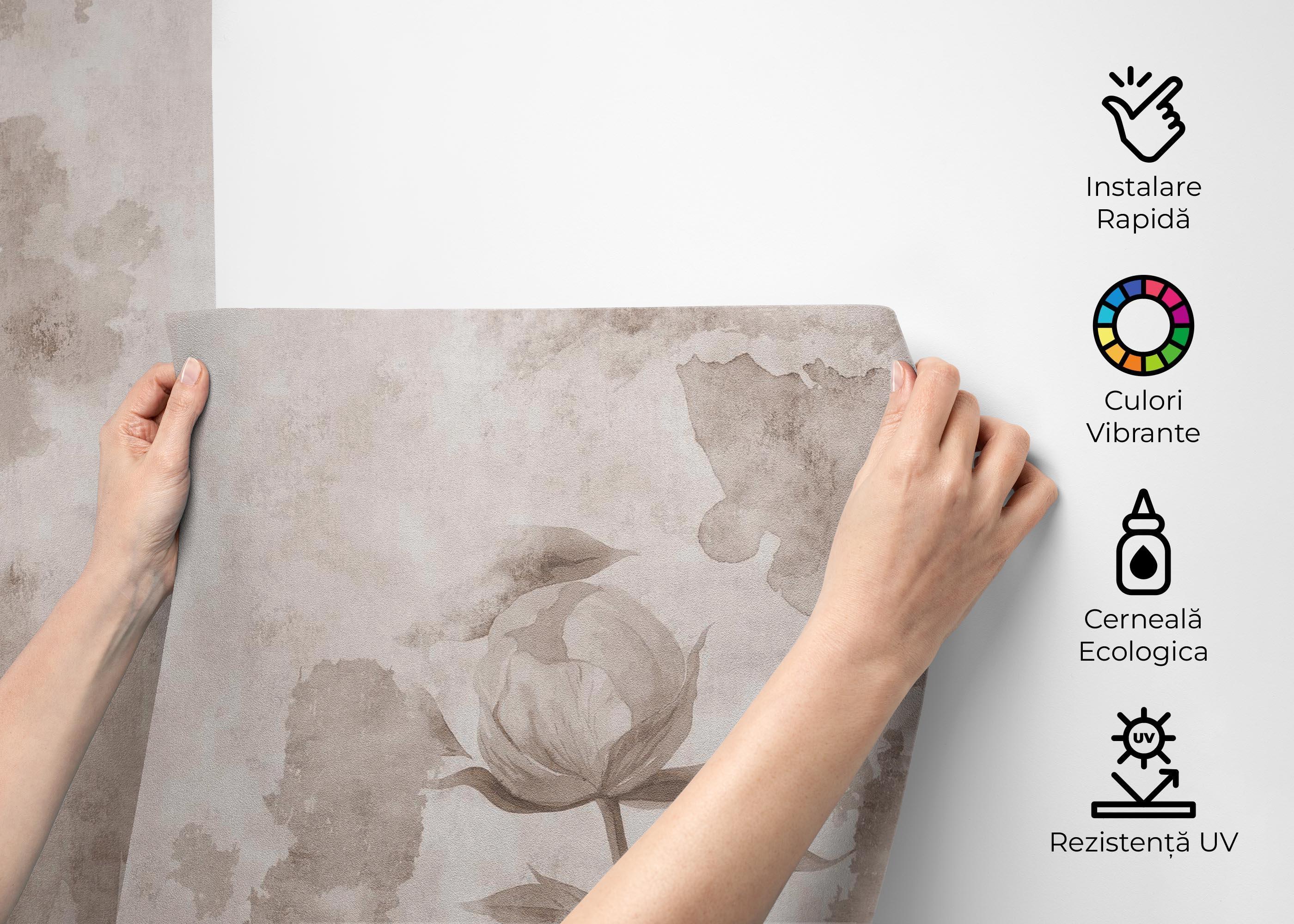 Fototapet Vintage Peonies mockup 2