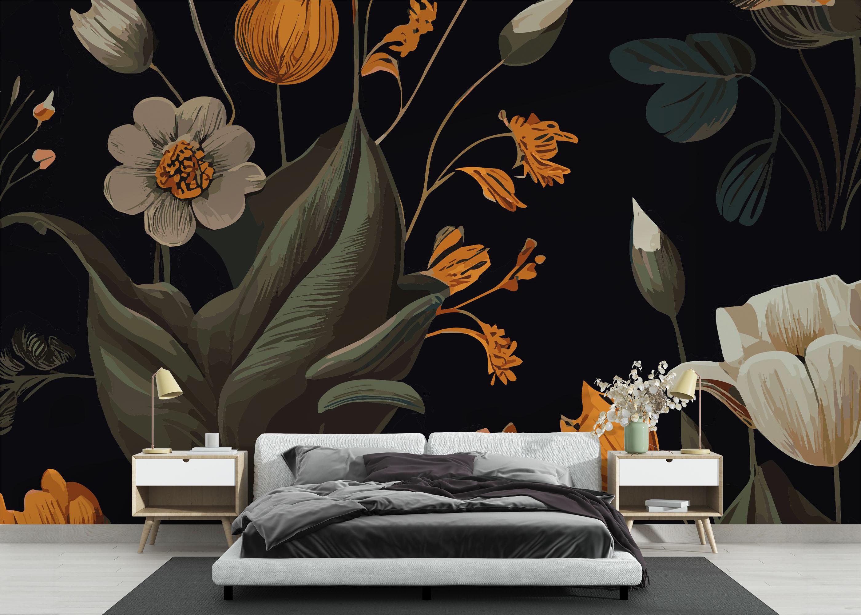 Fototapet Cream Tulip Art mockup 3